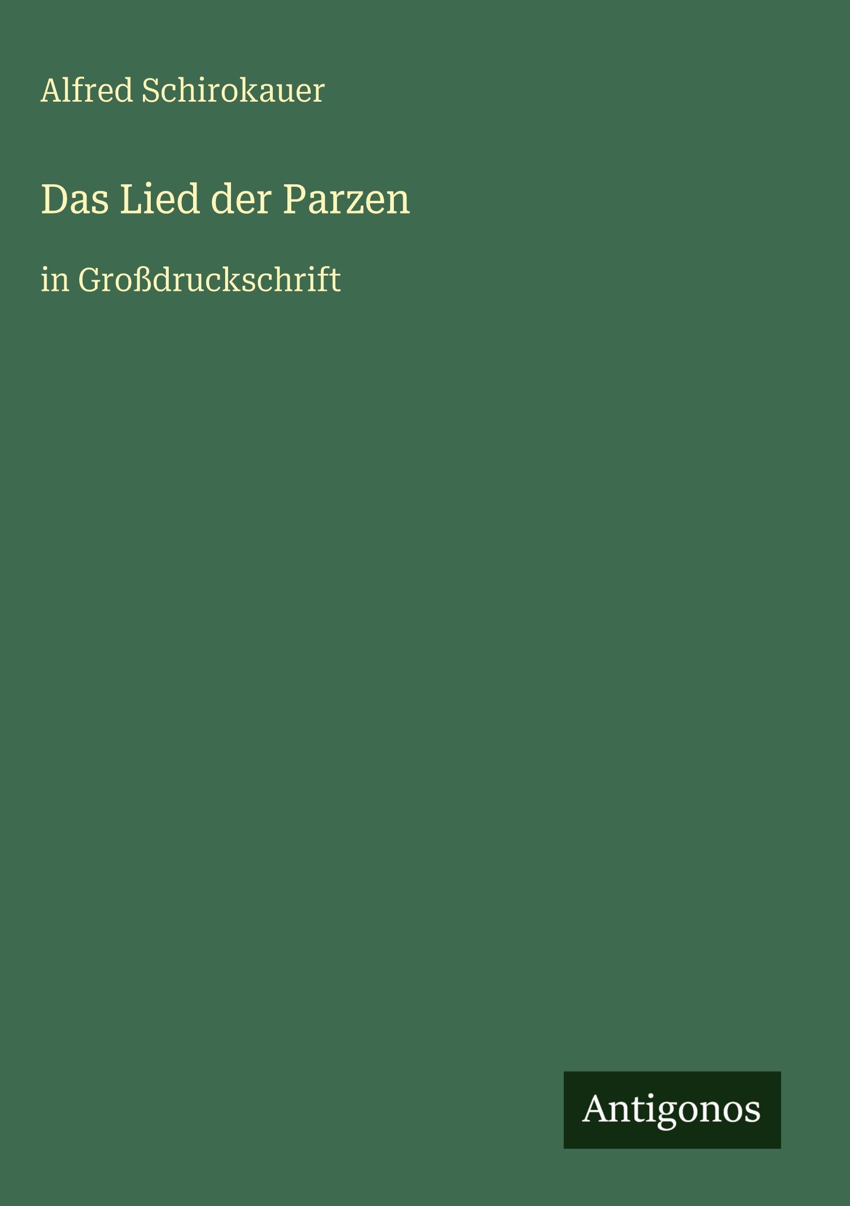 Vorderes Coverbild Das Lied der Parzen