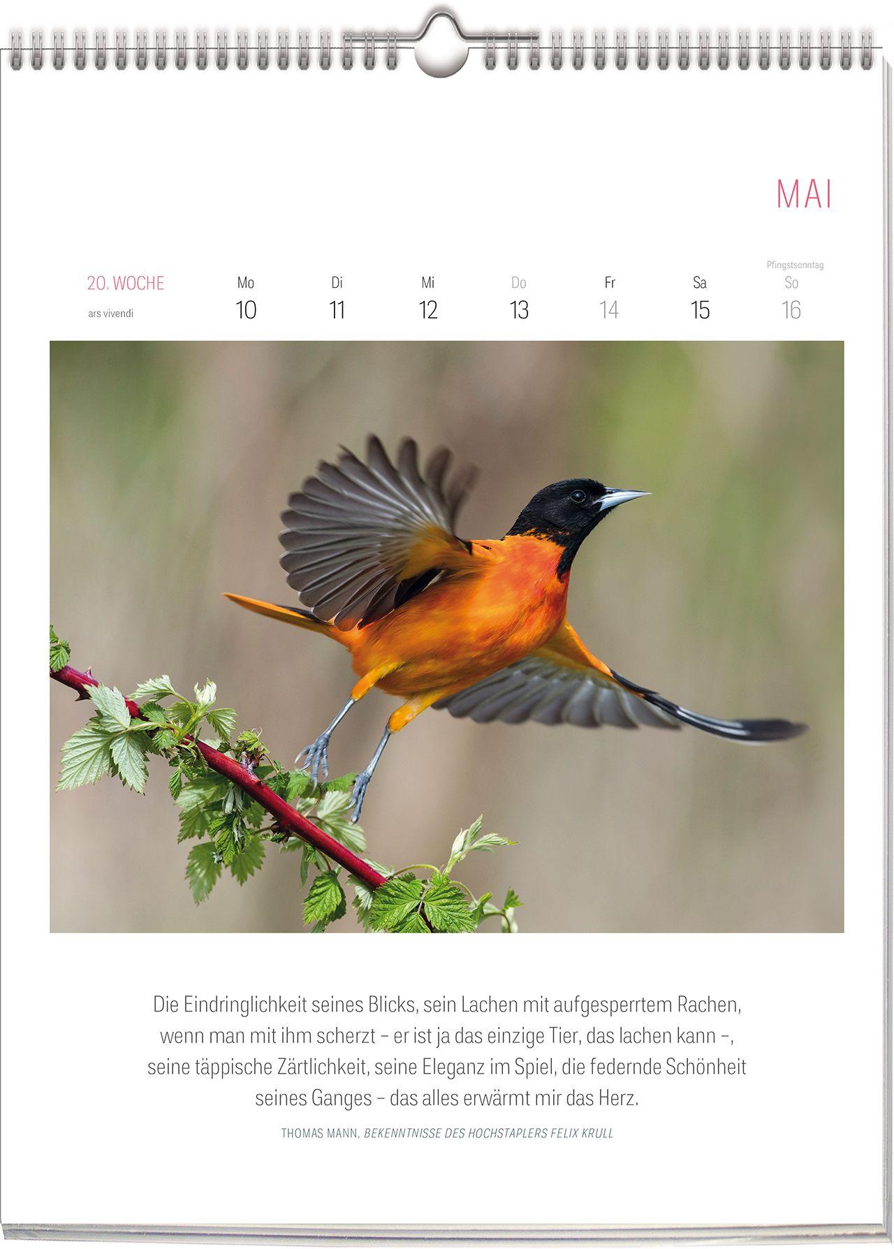 Beispielinhalt (Bild) Literarischer Vogel Kalender 2027