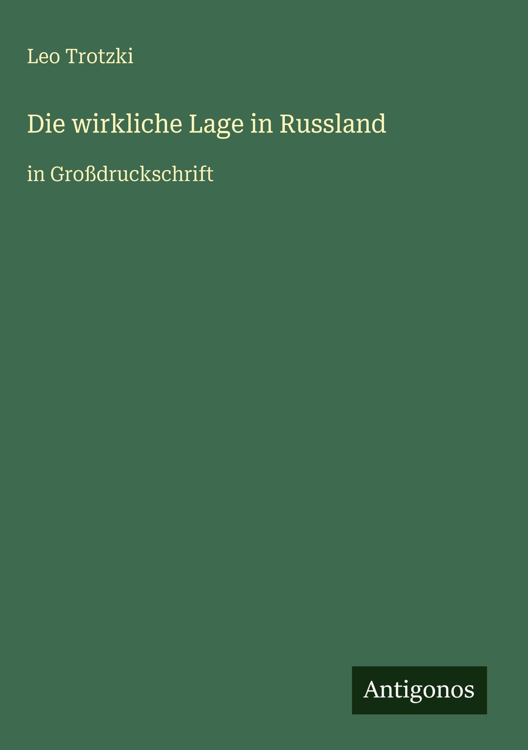 Vorderes Coverbild Die wirkliche Lage in Russland