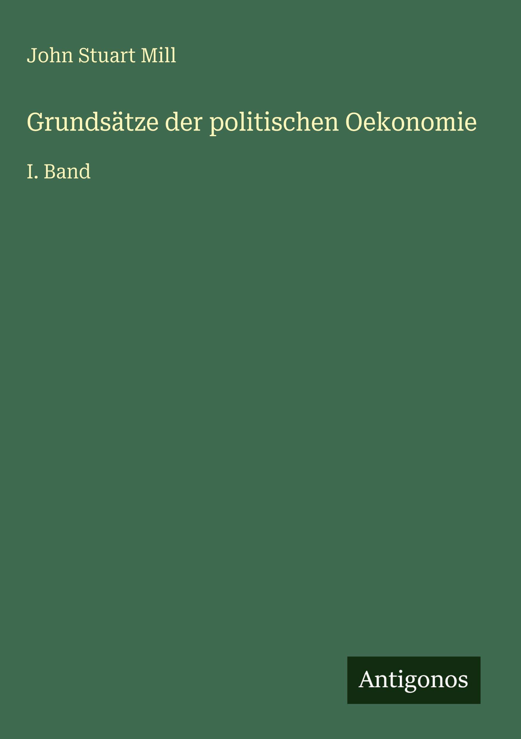 Vorderes Coverbild Grundsätze der politischen Oekonomie