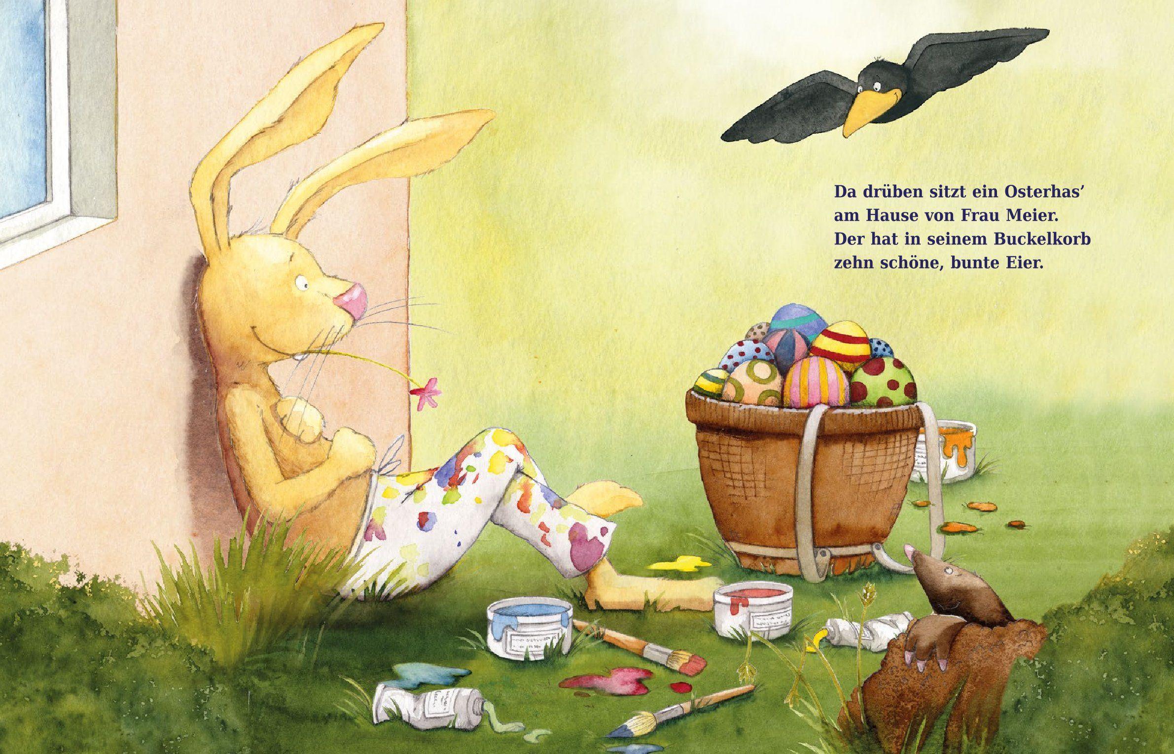 Beispielinhalt (Bild) Da drüben sitzt ein Osterhas'