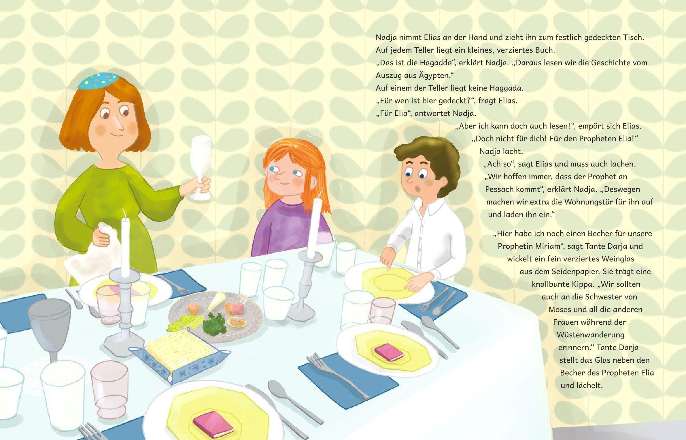 Beispielinhalt (Bild) Nadja und Elias feiern Pessach