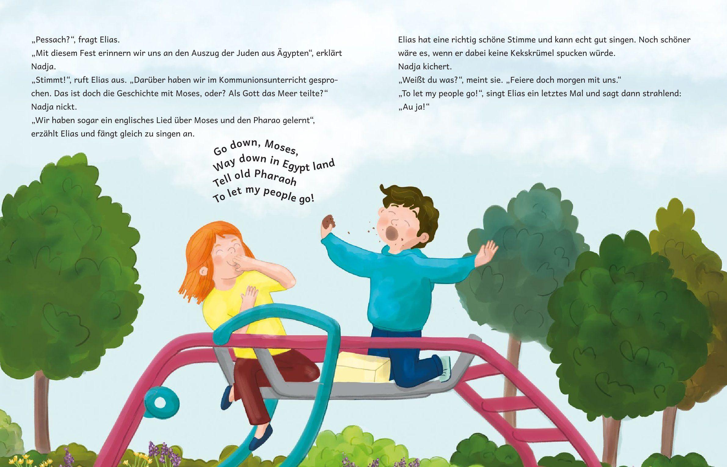 Beispielinhalt (Bild) Nadja und Elias feiern Pessach