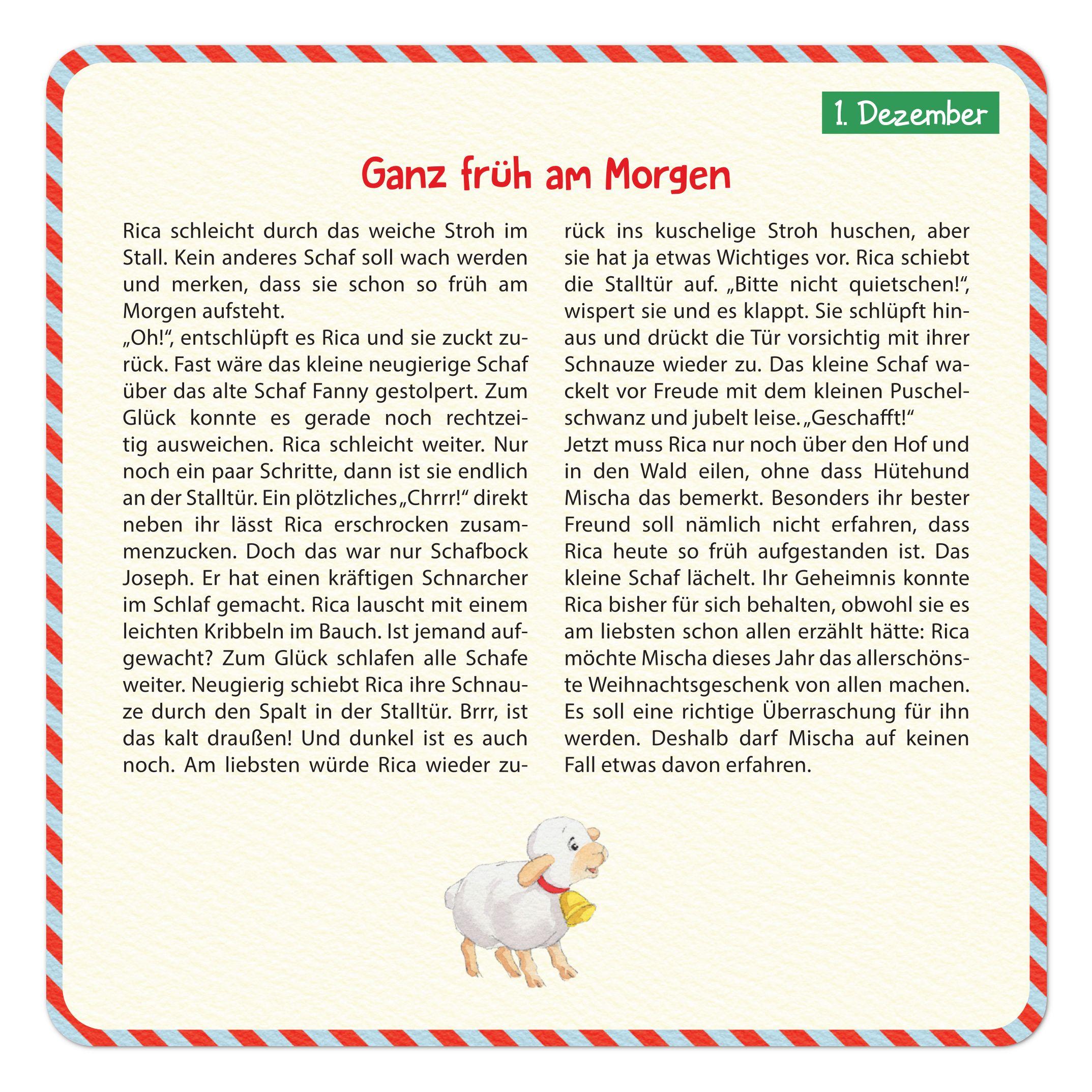 Beispielinhalt (Bild) Frohe Weihnachten, Rica!