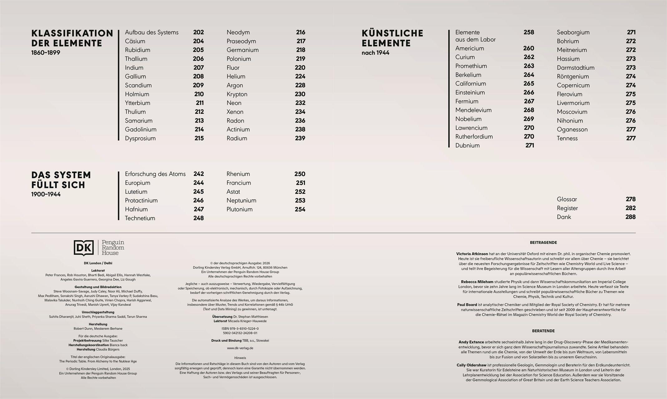 Beispielinhalt (Bild) Das Periodensystem
