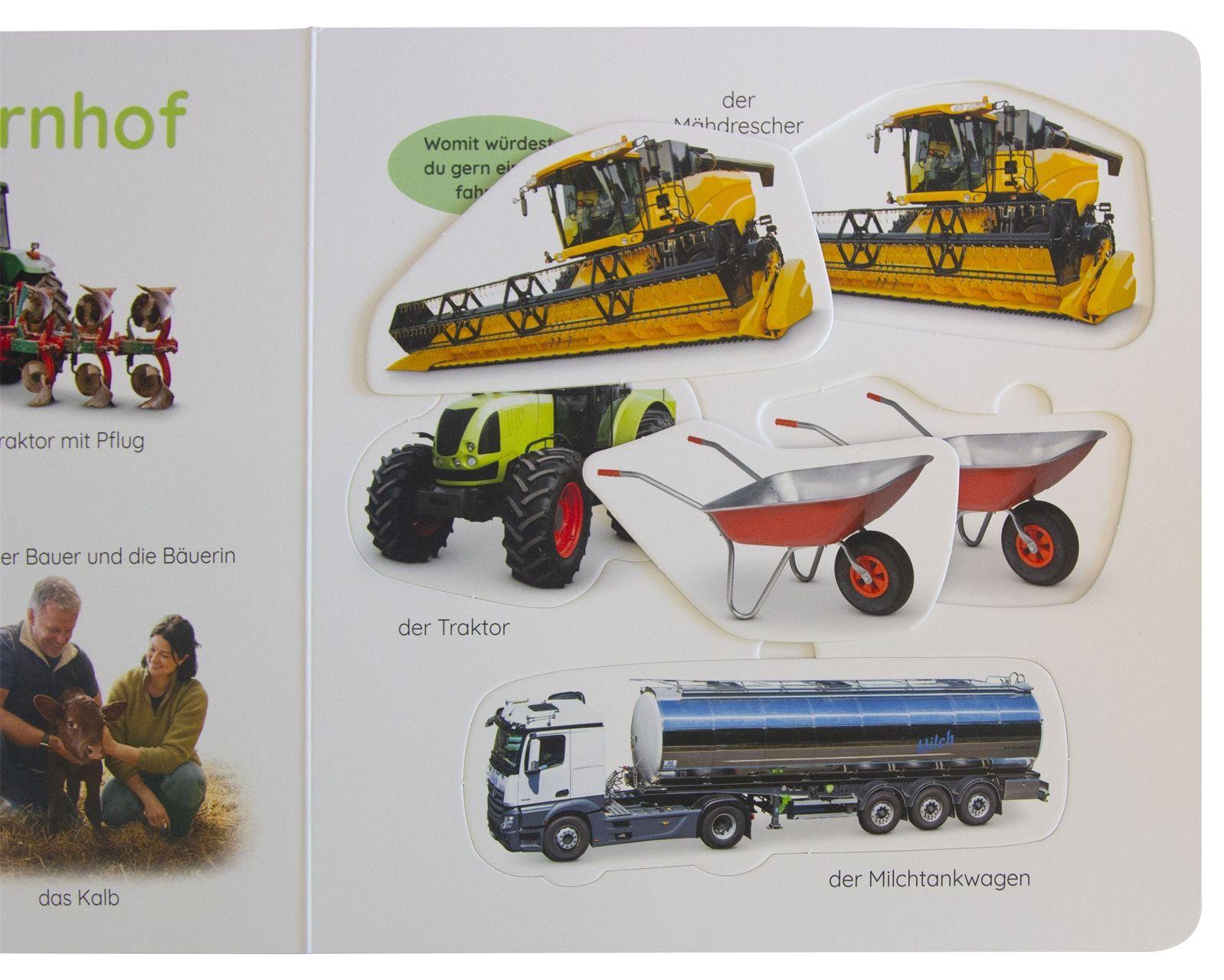 Beispielinhalt (Bild) Erstes Lernen Puzzlebuch. Fahrzeuge