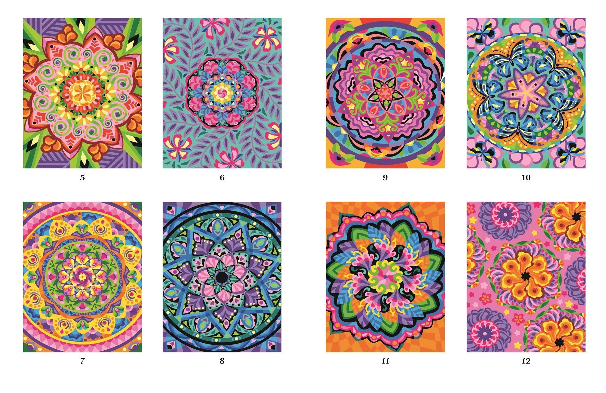 Beispielinhalt (Bild) Ausmalen & Entspannen. Mandalas