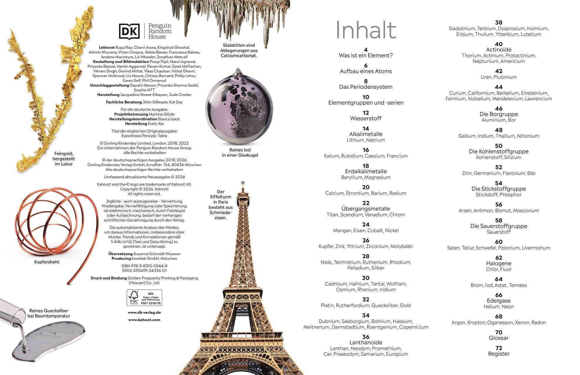 Beispielinhalt (Bild) memo Wissen. Chemische Elemente