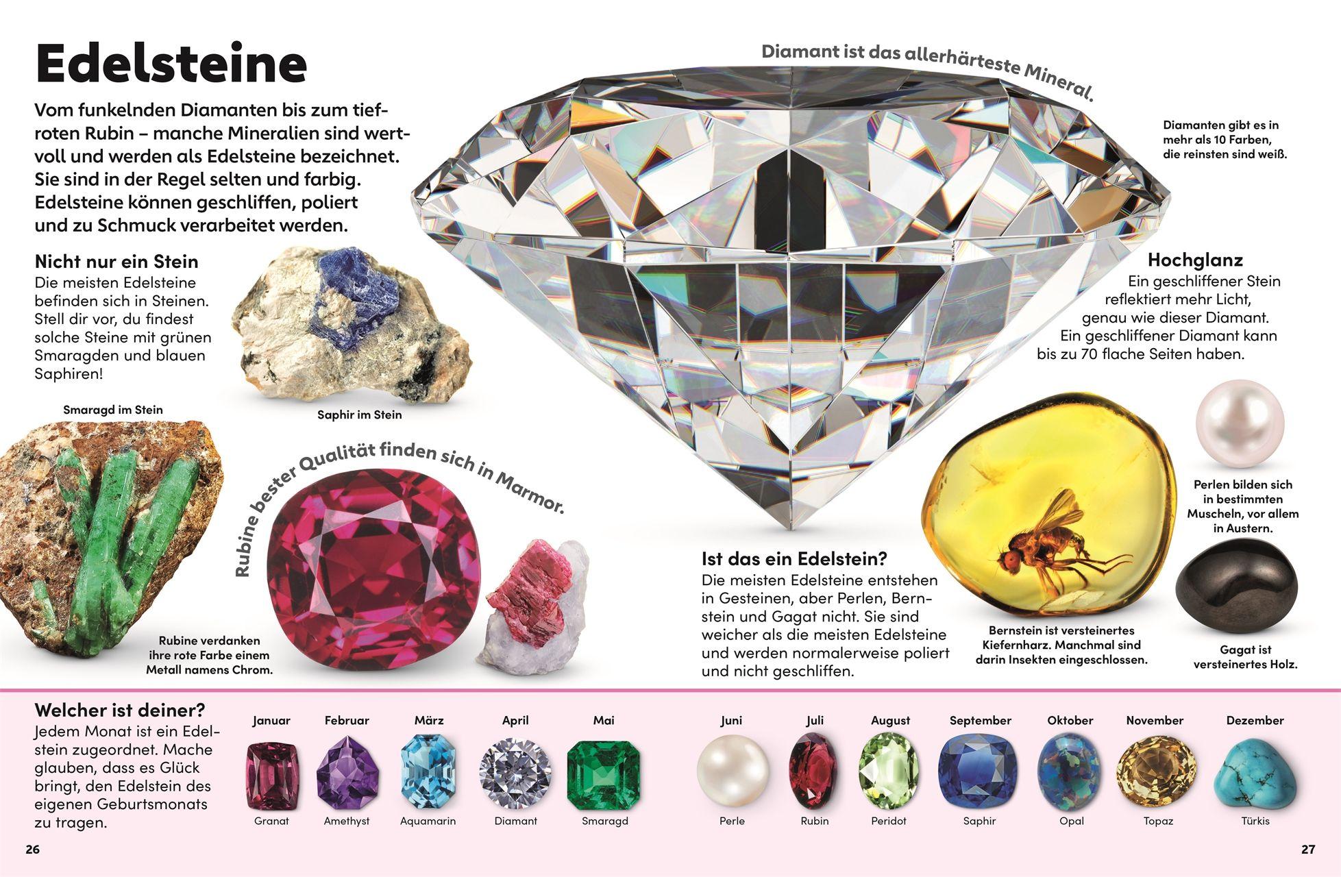 Beispielinhalt (Bild) memo Wissen Kids. Steine und Mineralien