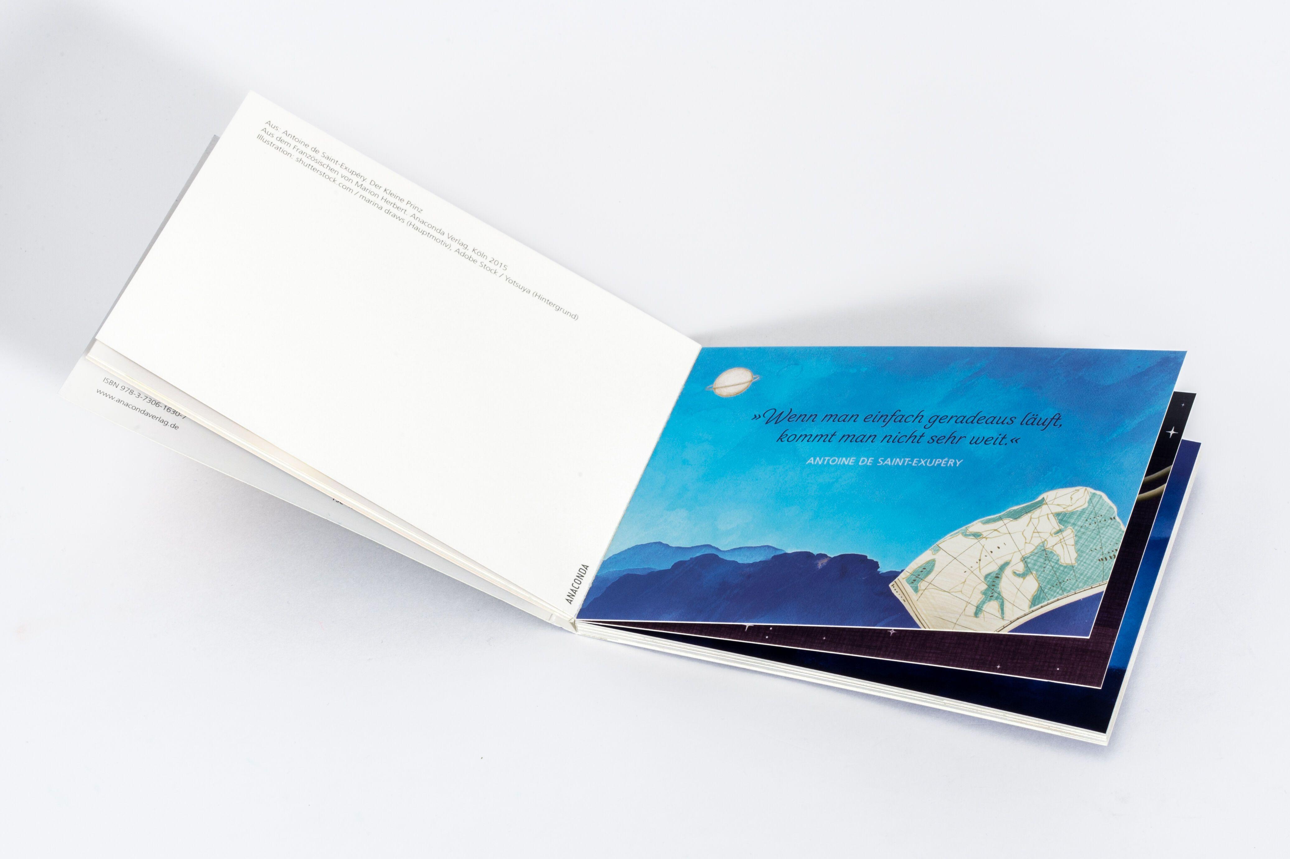 Beispielinhalt (Bild) Postkarten-Set Antoine de Saint-Exupéry