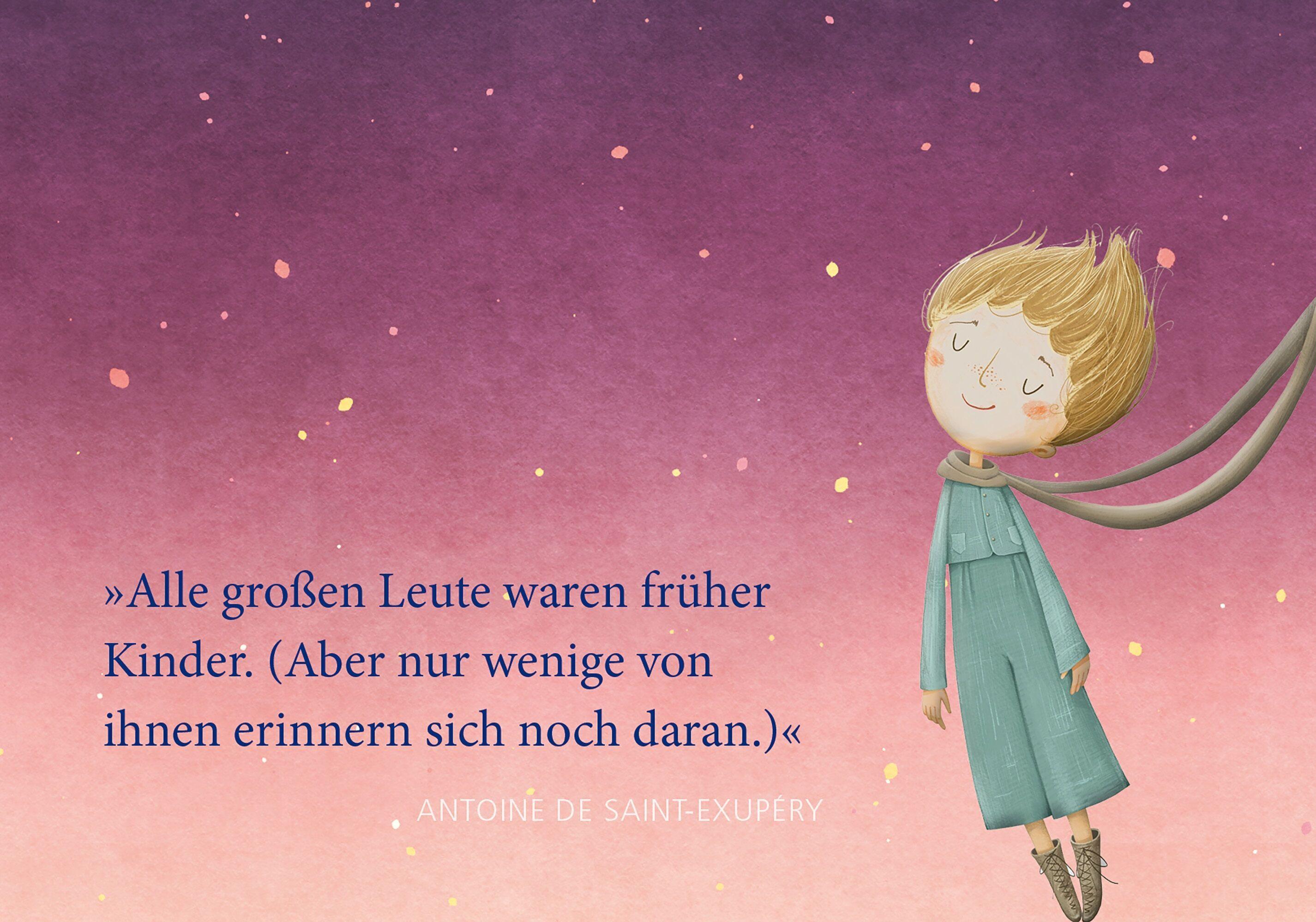 Beispielinhalt (Bild) Postkarten-Set Antoine de Saint-Exupéry