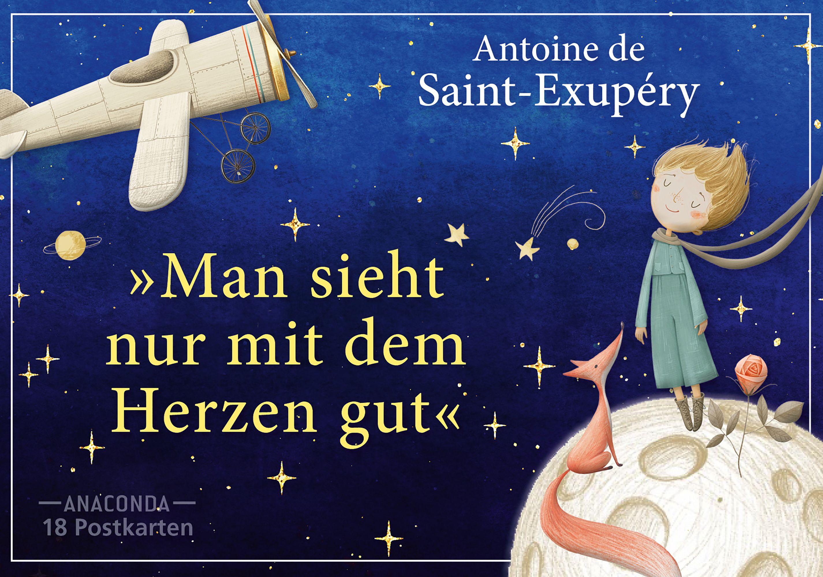 Vorderes Coverbild Postkarten-Set Antoine de Saint-Exupéry