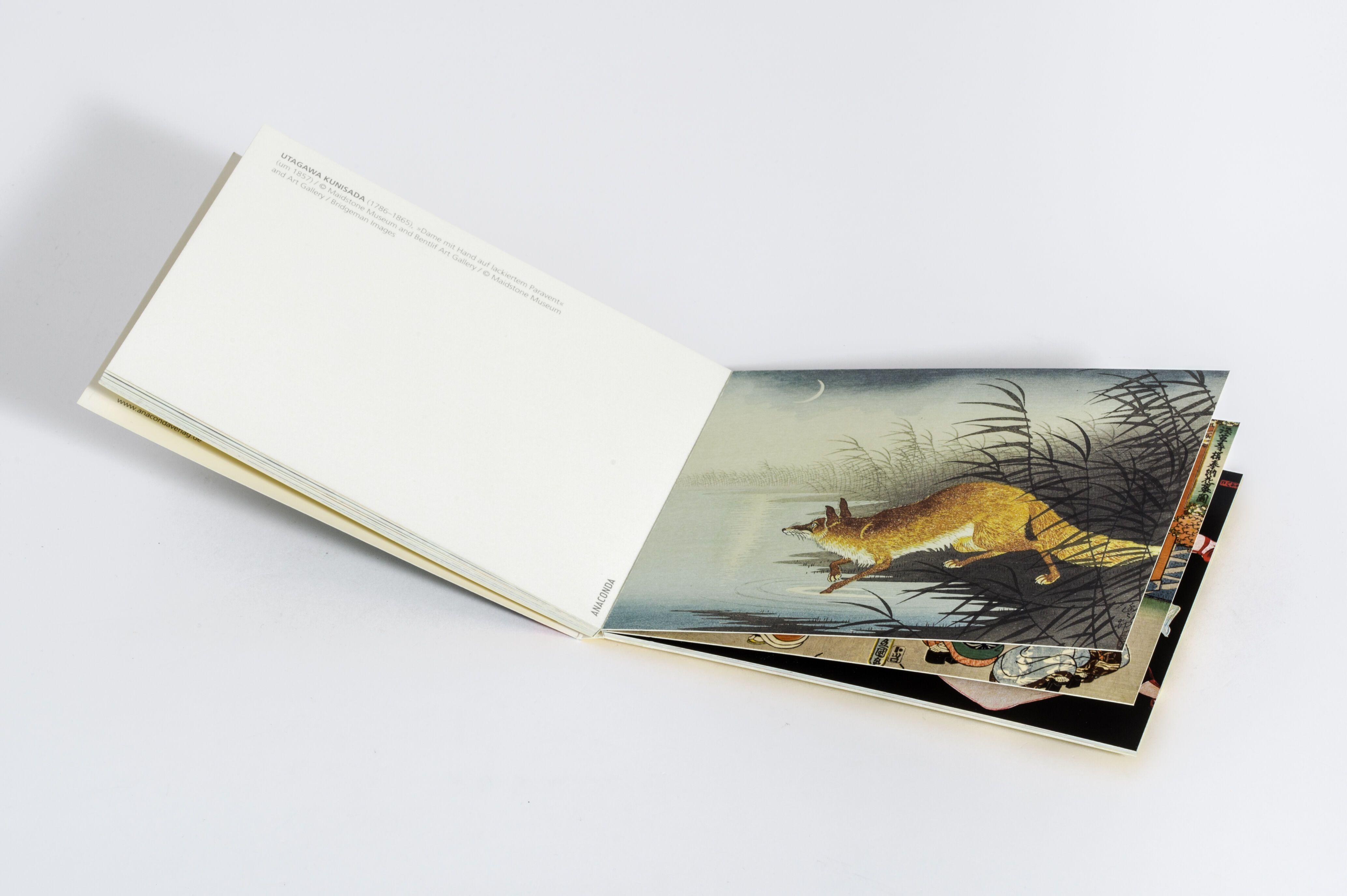 Beispielinhalt (Bild) Postkarten-Set Japanische Holzschnitte