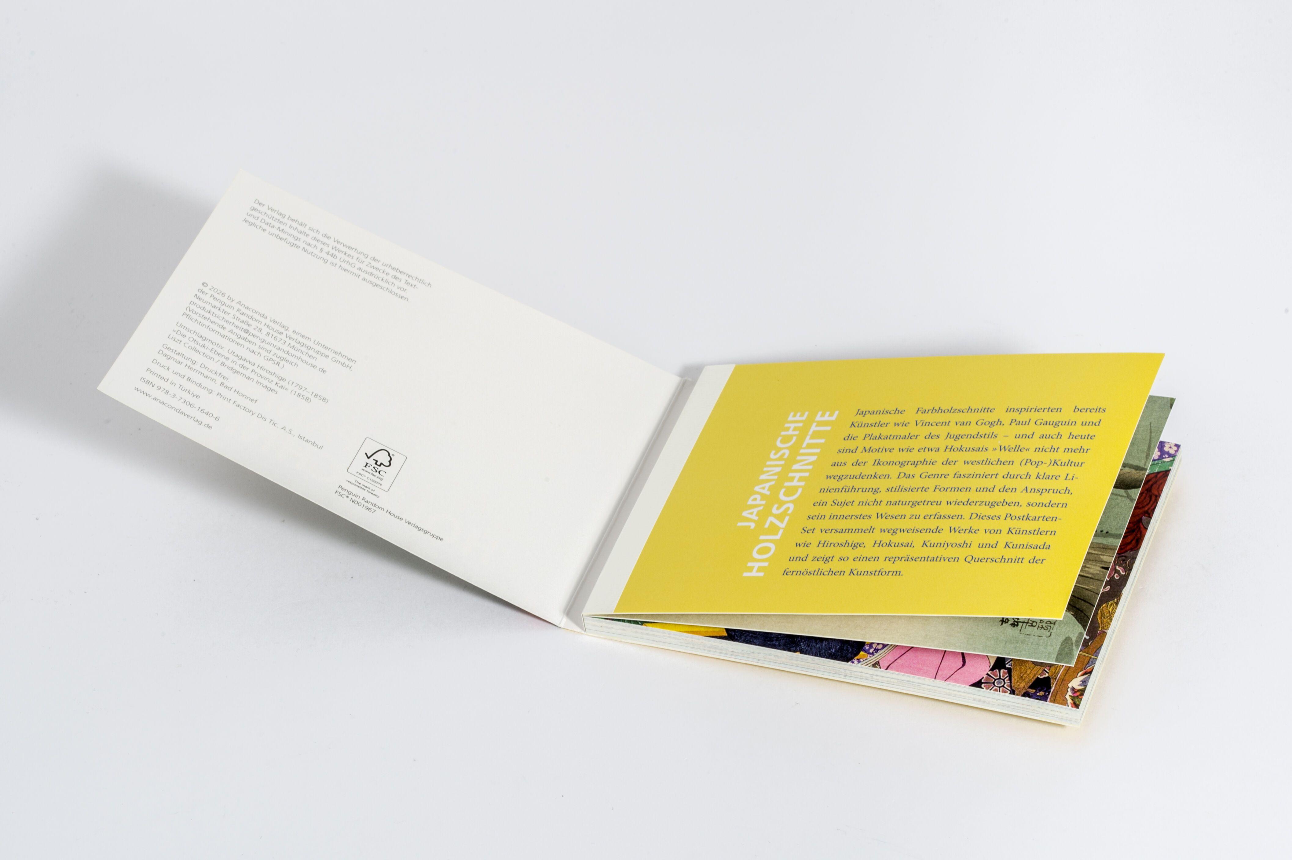 Beispielinhalt (Bild) Postkarten-Set Japanische Holzschnitte