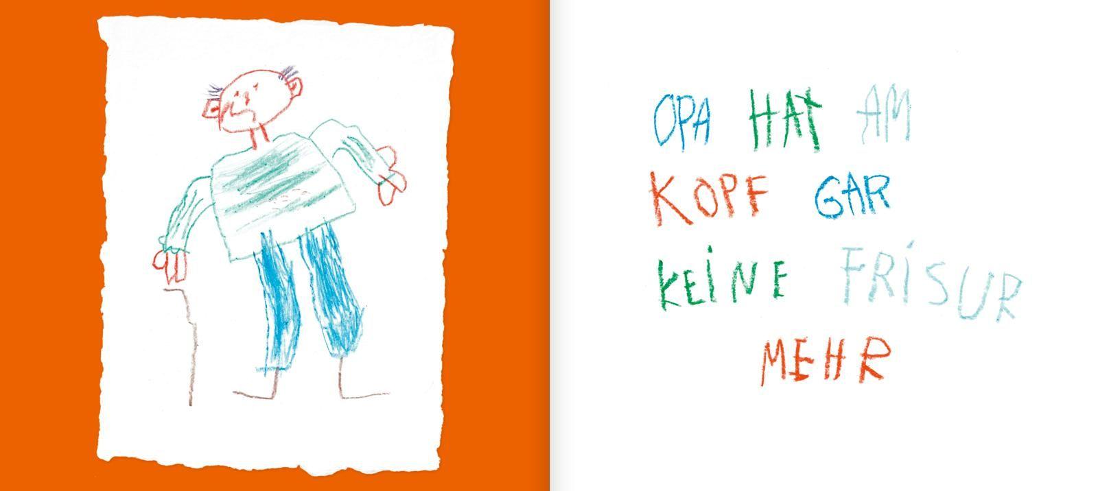 Beispielinhalt (Bild) Opa ist foll kuhl der macht fast alles was ich will