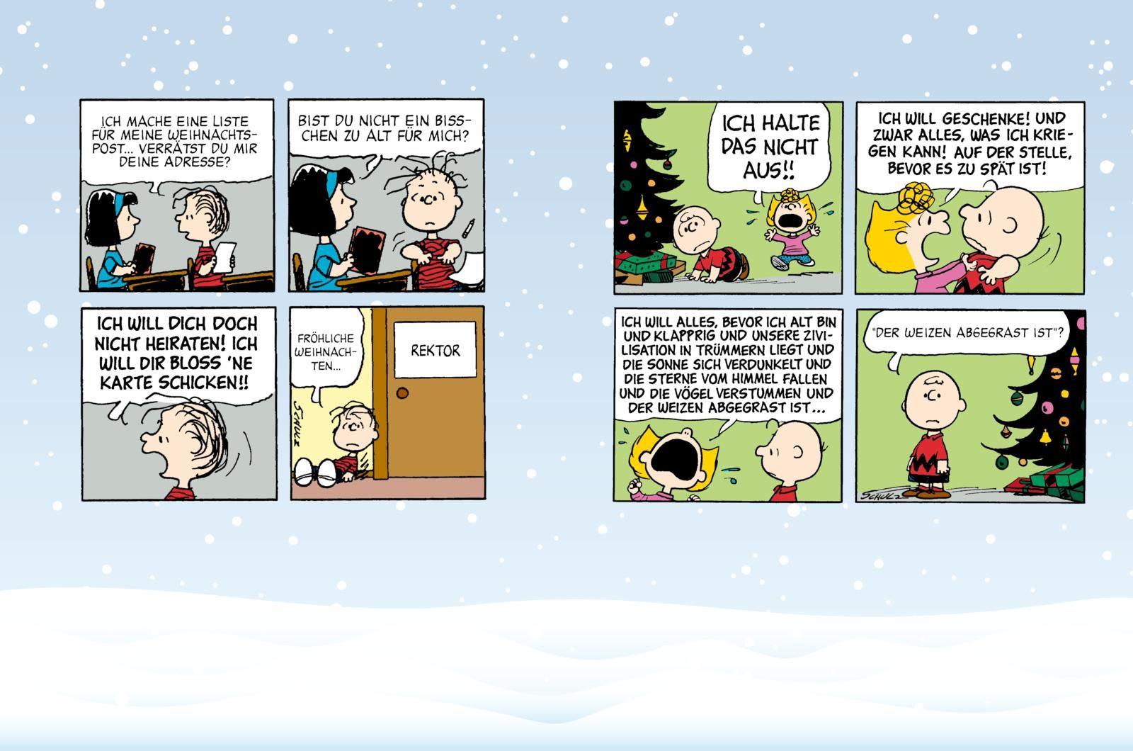 Beispielinhalt (Bild) Peanuts Geschenkbuch: Mit Snoopy und den Peanuts durch den Advent