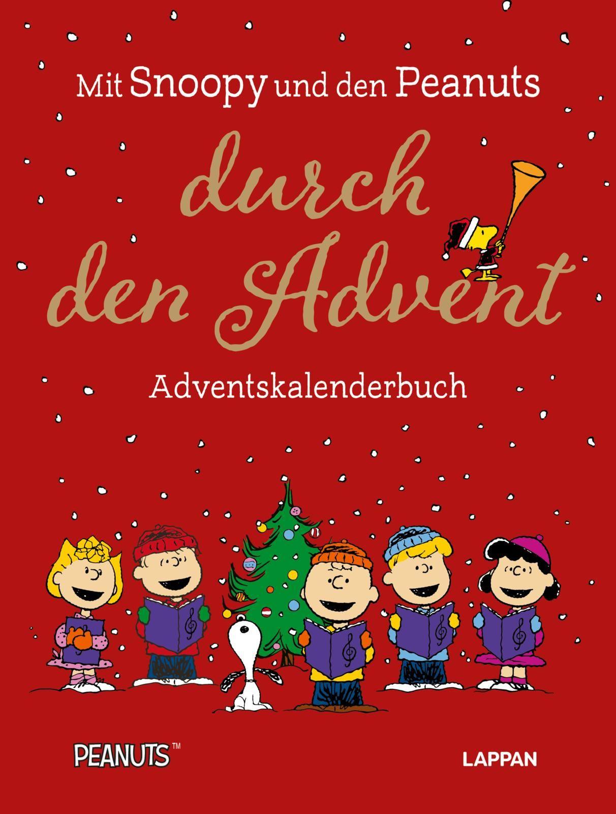 Vorderes Coverbild Peanuts Geschenkbuch: Mit Snoopy und den Peanuts durch den Advent