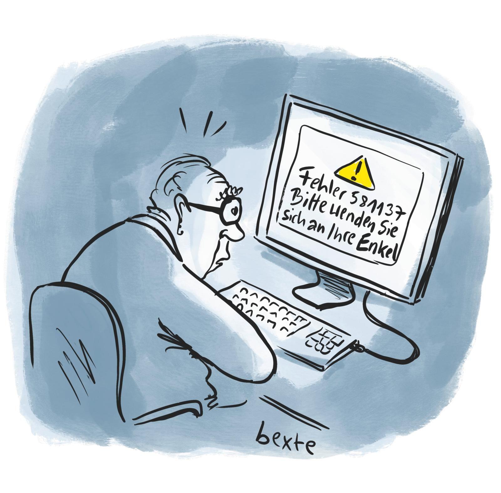 Beispielinhalt (Bild) Das ist die Gnade der frühen Geburt