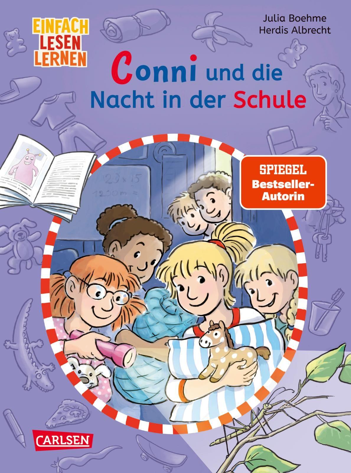 Vorderes Coverbild Lesen lernen mit Conni: Conni und die Nacht in der Schule