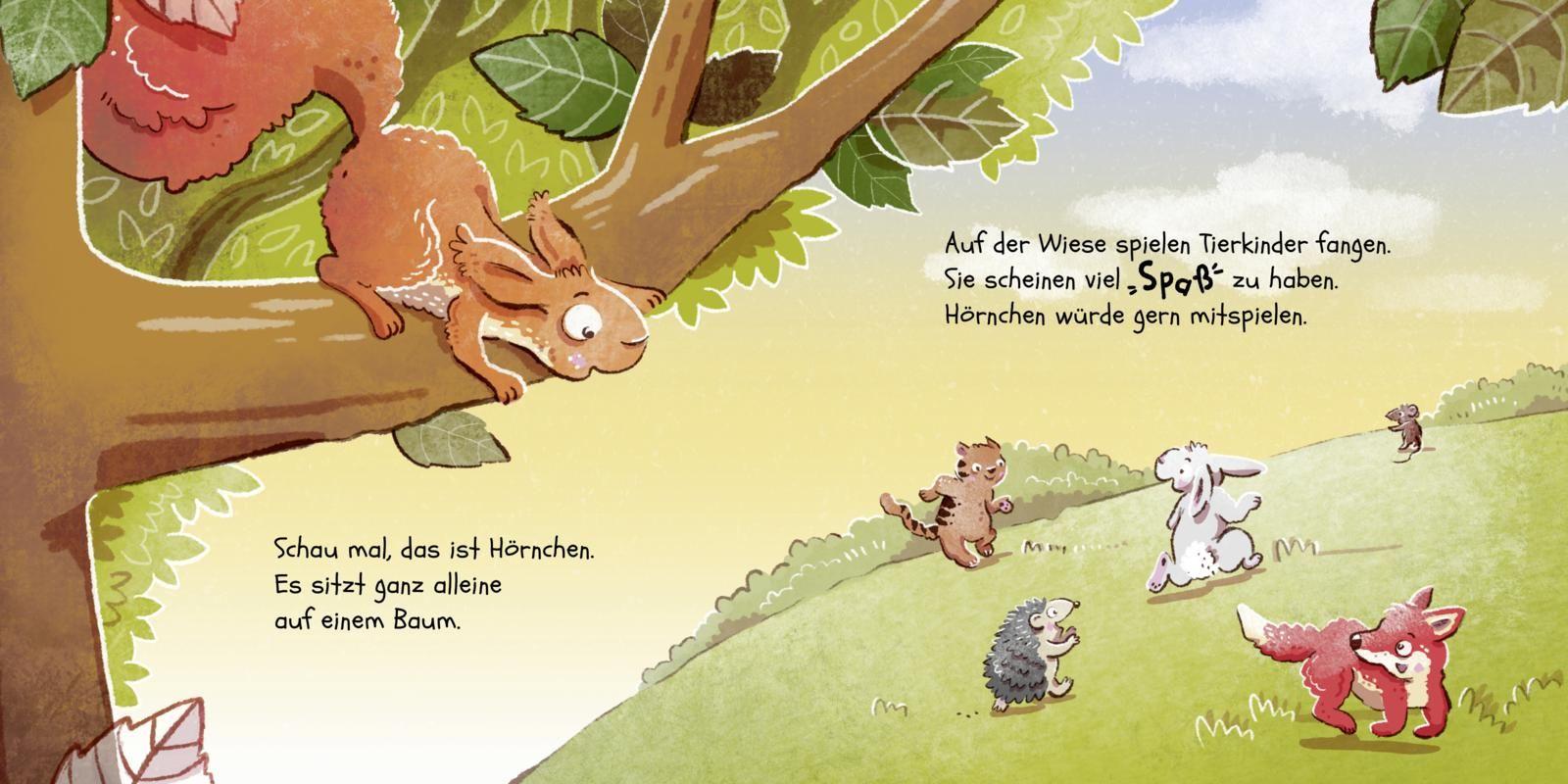 Beispielinhalt (Bild) Baby Pixi (unkaputtbar) 177: Das kleine Muthörnchen spielt mit