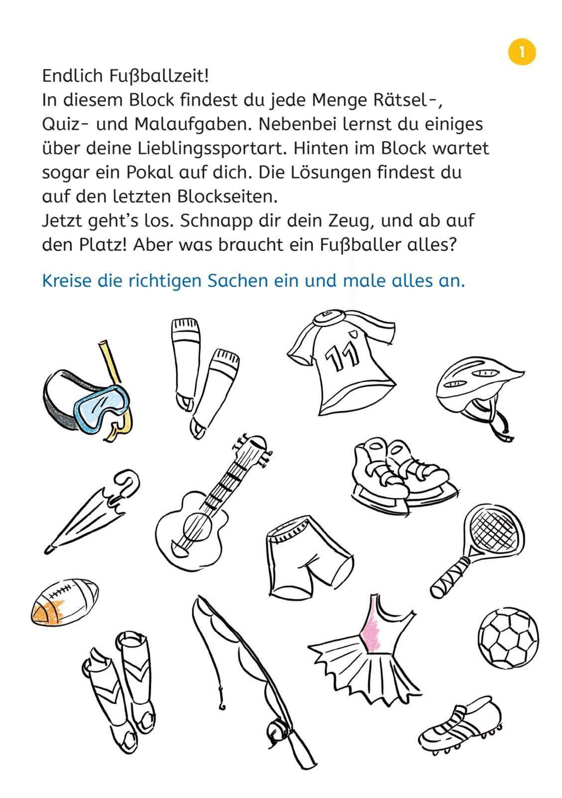 Beispielinhalt (Bild) Mein supercooler Fußballblock