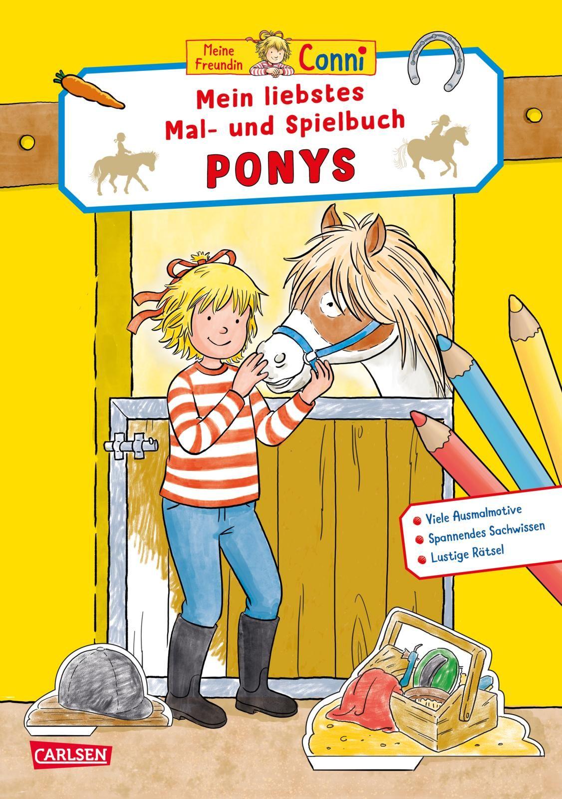 Vorderes Coverbild Conni Gelbe Reihe (Beschäftigungsbuch): Mein liebstes Mal- und Spielbuch: Ponys