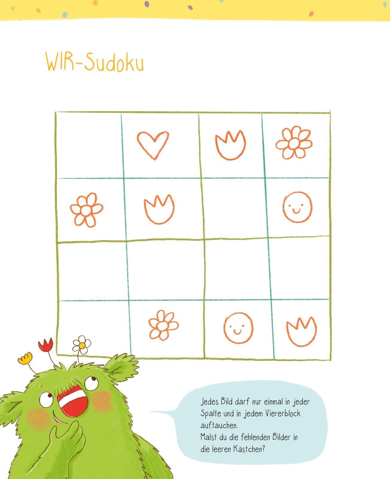 Beispielinhalt (Bild) Das kleine WIR: Mein Spiel- und Rätselbuch