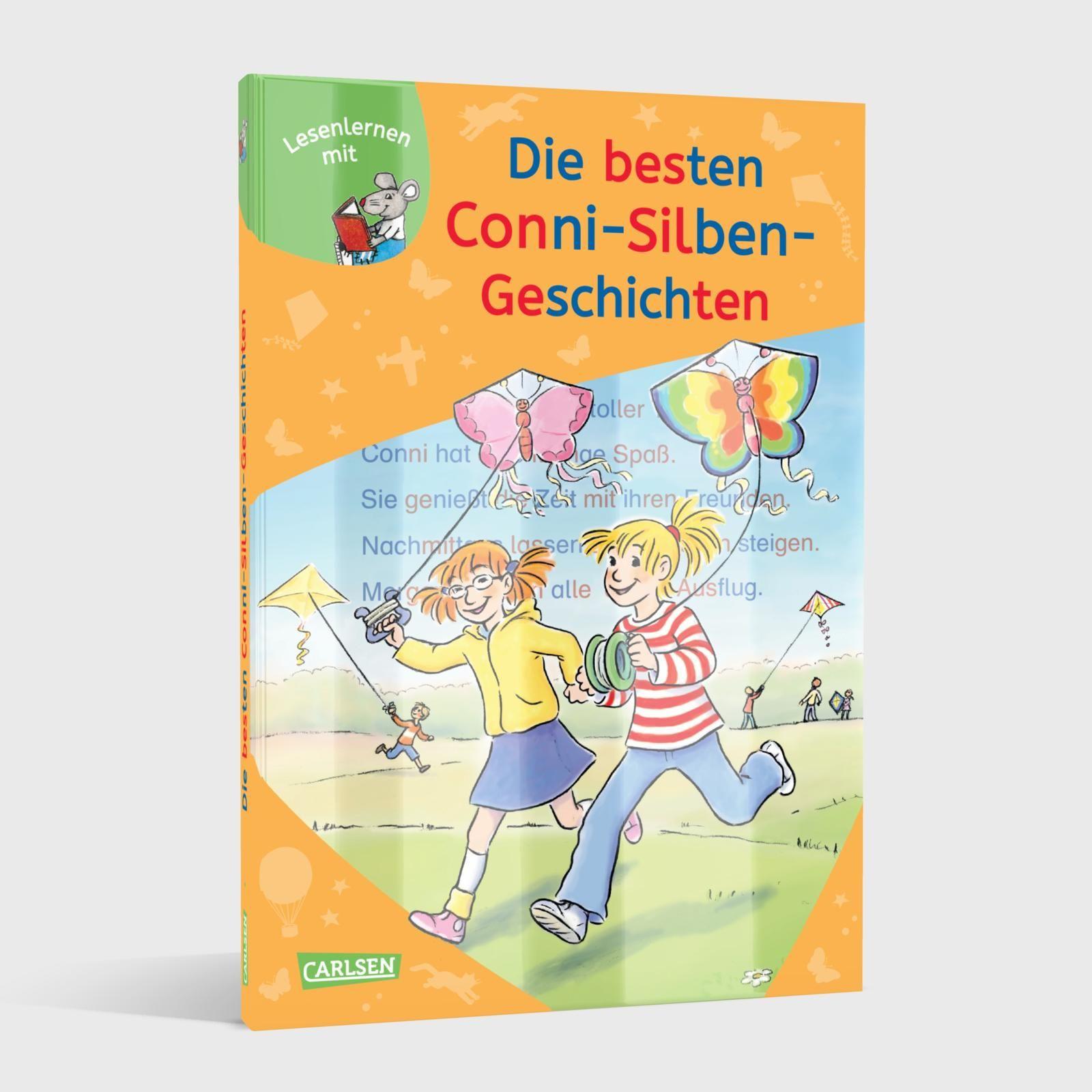 Beispielinhalt (Bild) LESEMAUS zum Lesenlernen Sammelbände: Die besten Conni-Silben-Geschichten