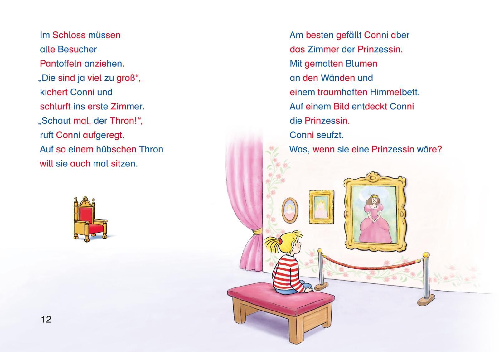 Beispielinhalt (Bild) LESEMAUS zum Lesenlernen Sammelbände: Die besten Conni-Silben-Geschichten