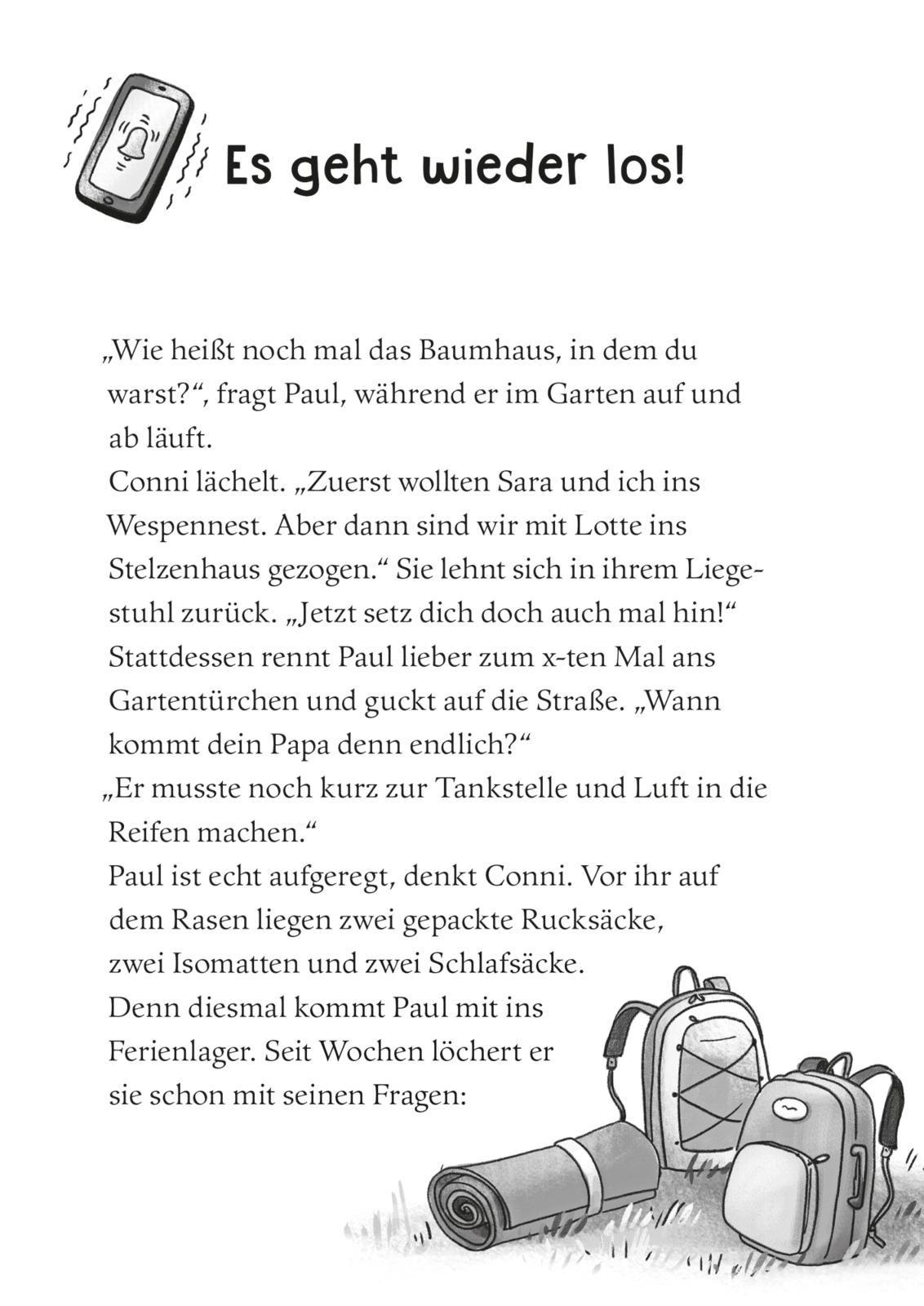 Beispielinhalt (Bild) Abenteuerspaß mit Conni 5: Conni im Weltall-Camp