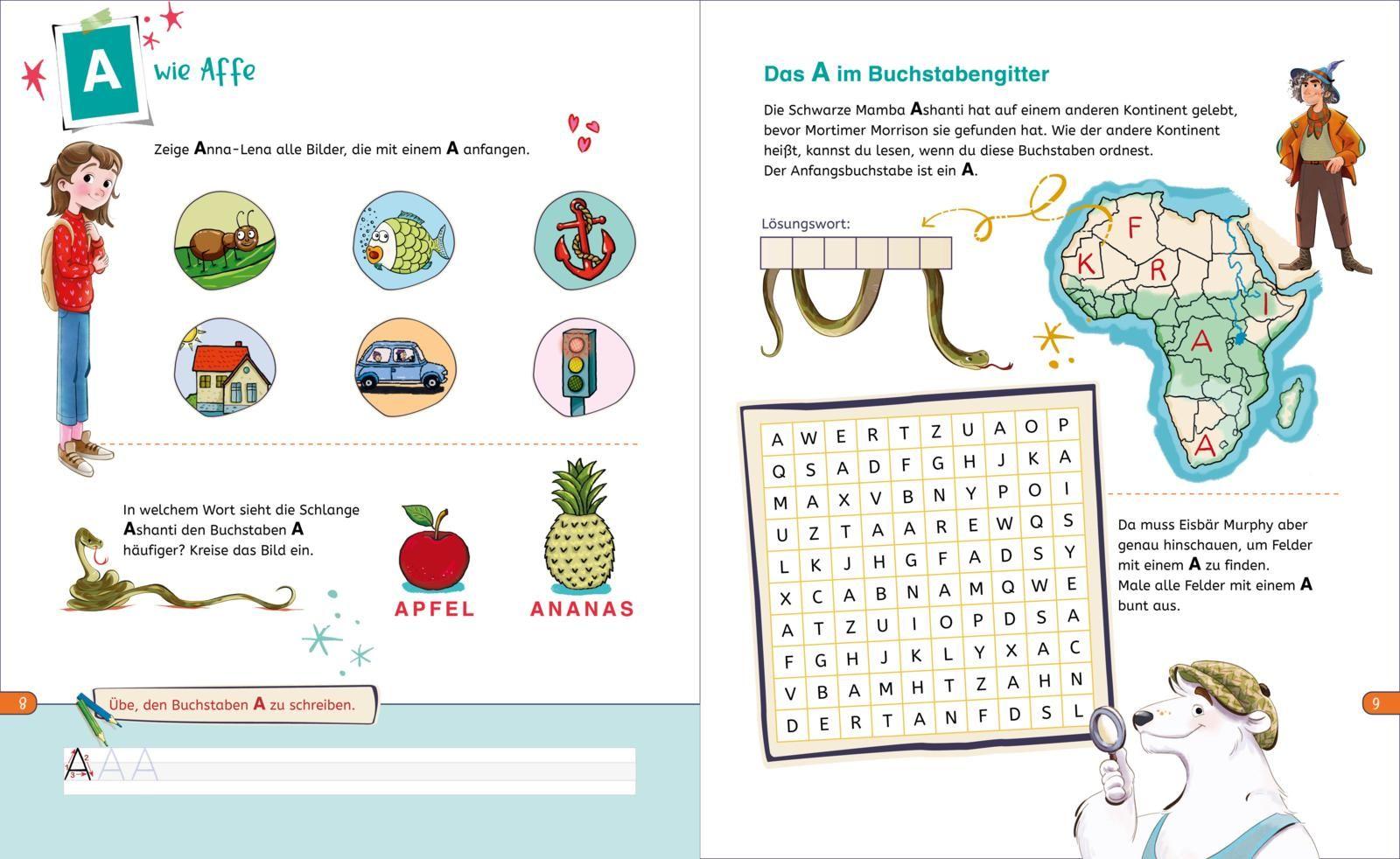 Beispielinhalt (Bild) Die Schule der magischen Tiere Beschäftigung: Das große Abc-Lernheft