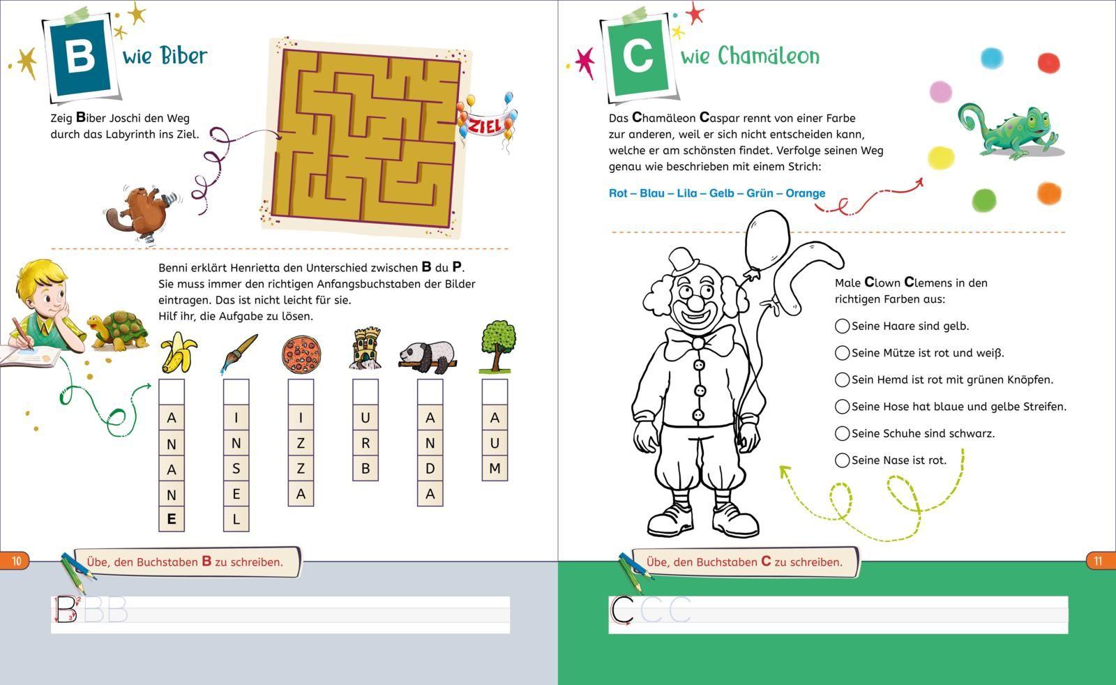 Beispielinhalt (Bild) Die Schule der magischen Tiere Beschäftigung: Das große Abc-Lernheft