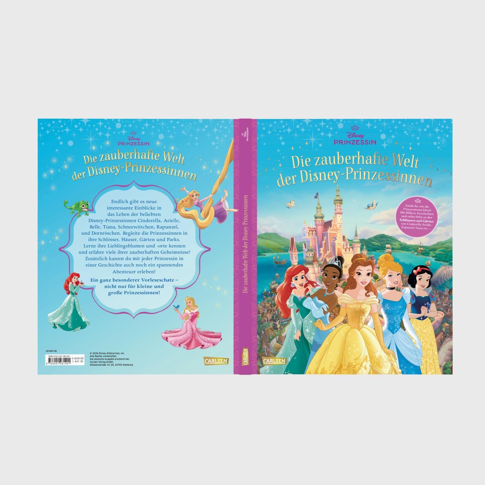 Beispielinhalt (Bild) Disney: Die zauberhafte Welt der Disney-Prinzessinnen - Entdecke, wie die Prinzessinnen leben (Schlösser, Gärten etc.)