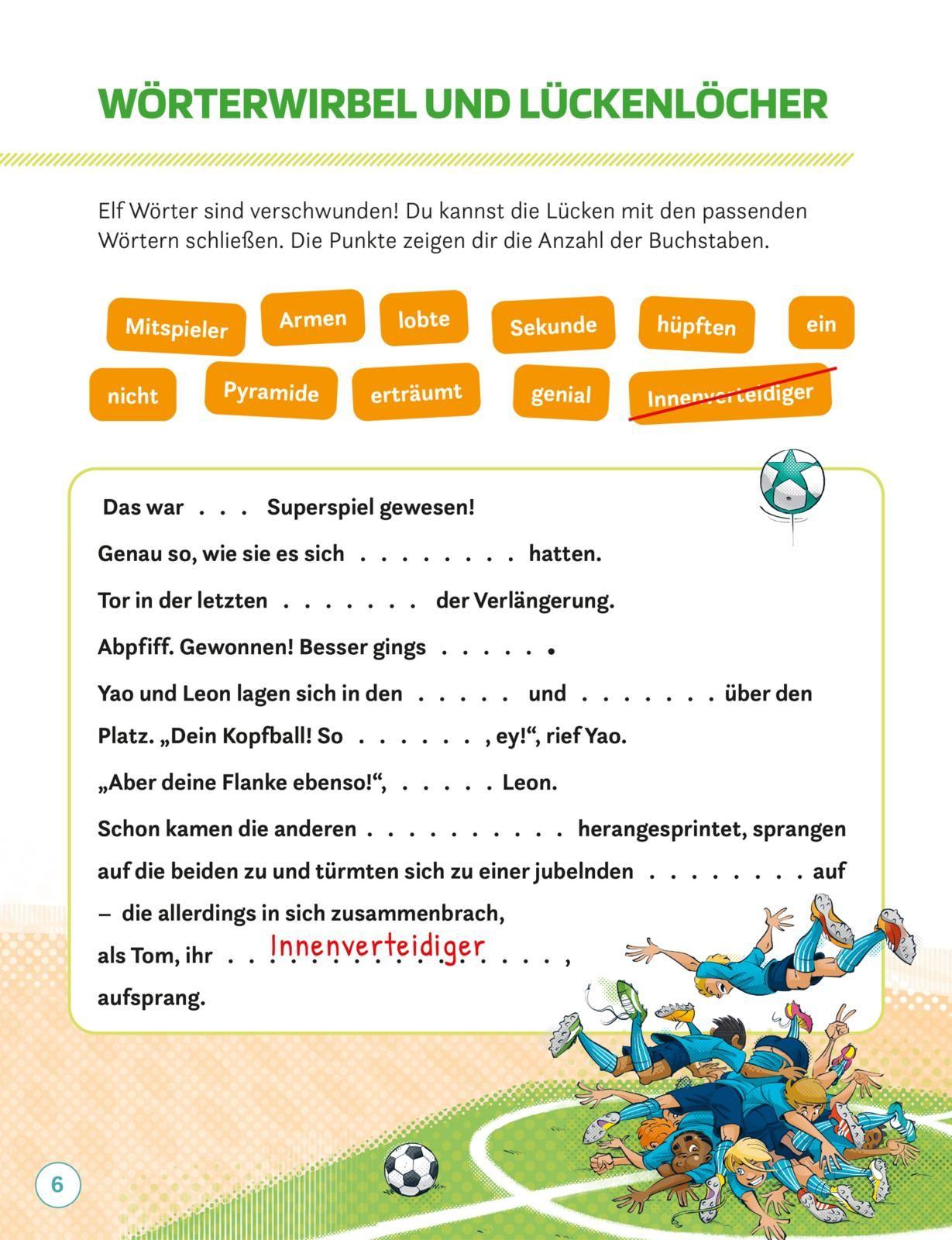 Beispielinhalt (Bild) Fußball Academy: Das große Fußball-Rätselbuch