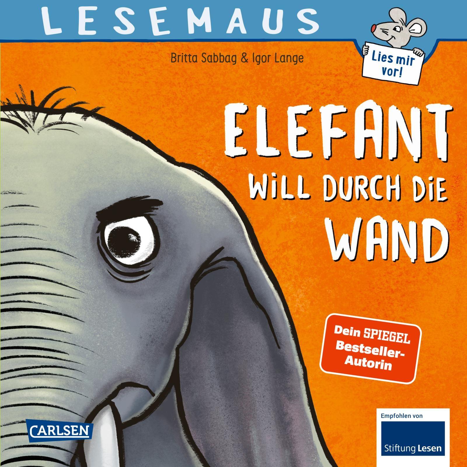 Vorderes Coverbild LESEMAUS 203: Elefant will durch die Wand