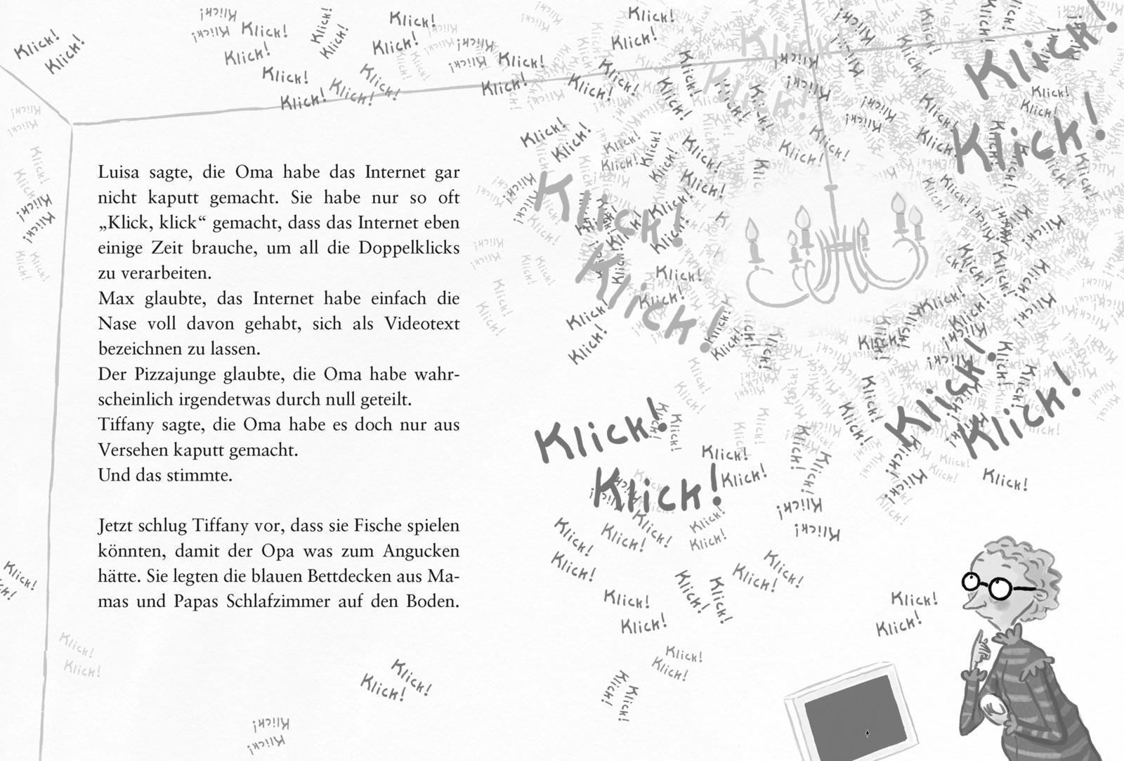 Beispielinhalt (Bild) Der Tag, an dem die Oma das Internet kaputt gemacht hat & Der Tag, an dem der Opa den Wasserkocher auf den Herd gestellt hat