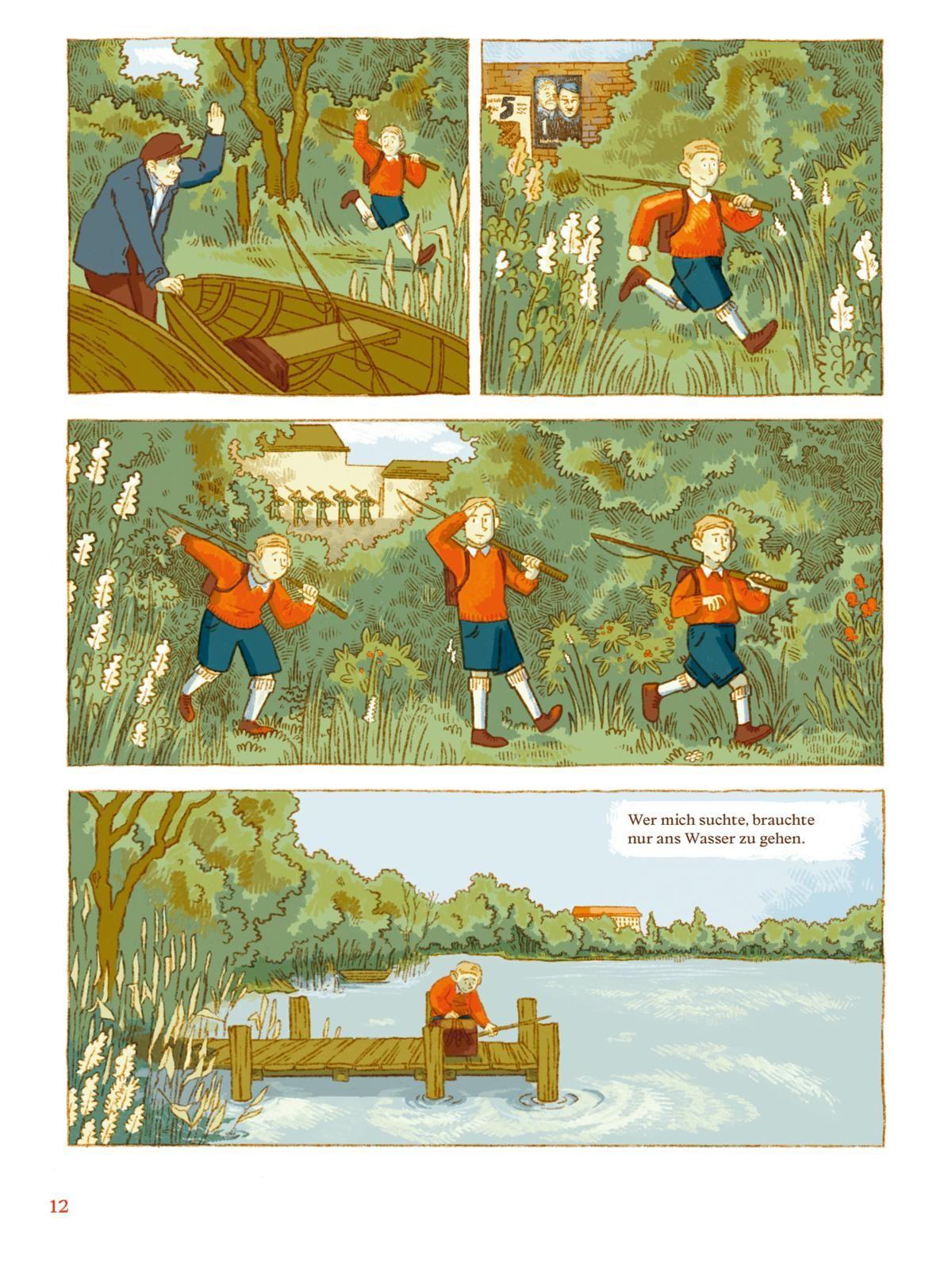 Beispielinhalt (Bild) Siehst du es? Grafische Erzählungen über den Schriftsteller Siegfried Lenz