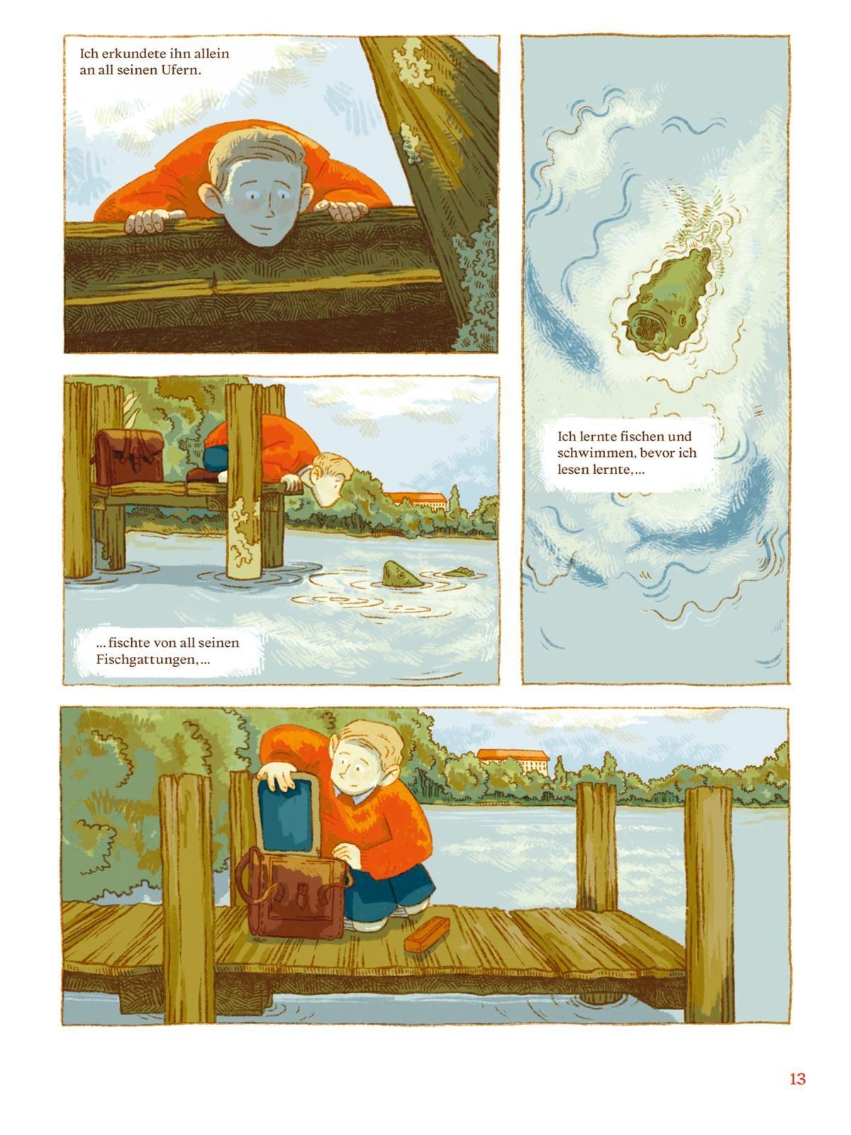 Beispielinhalt (Bild) Siehst du es? Grafische Erzählungen über den Schriftsteller Siegfried Lenz