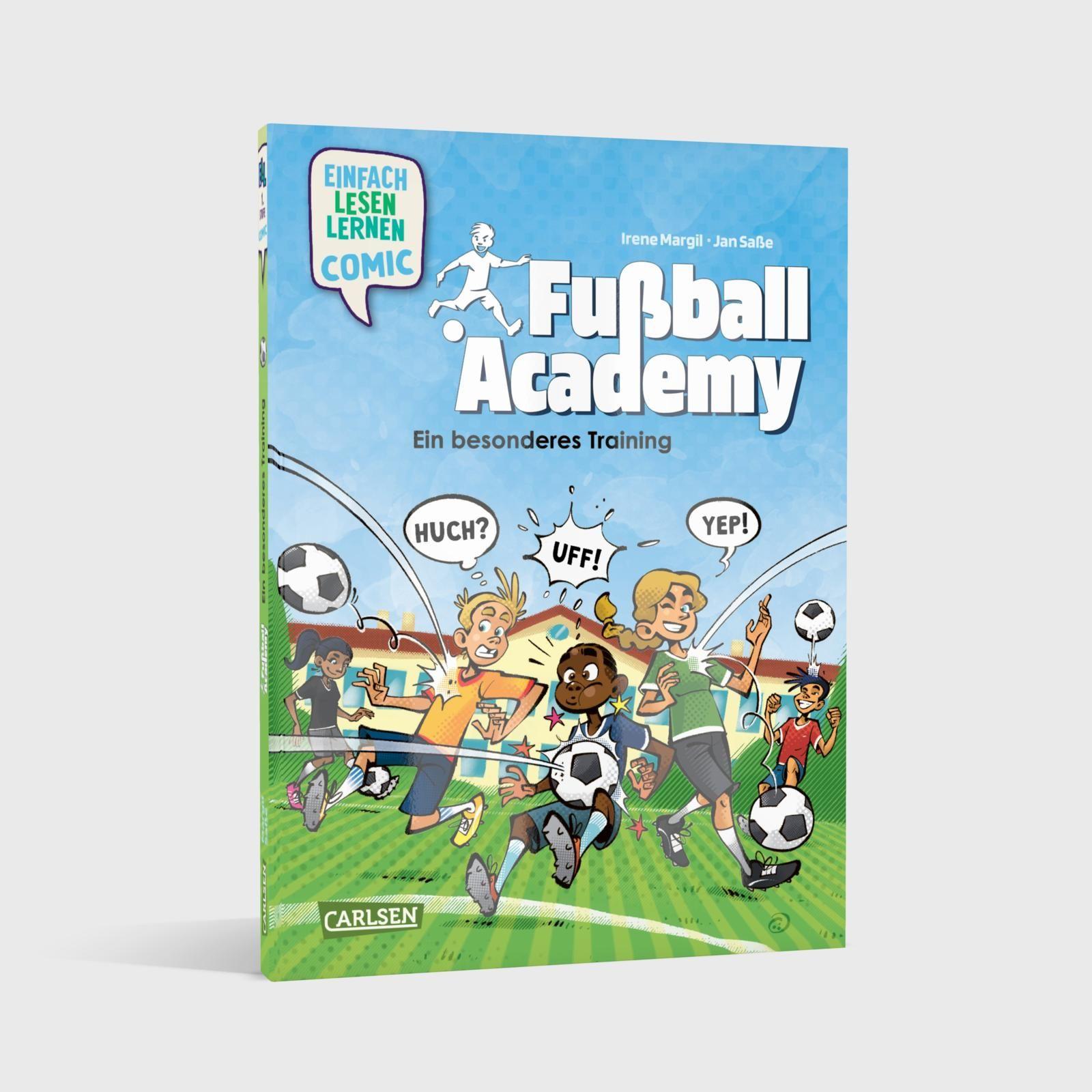 Beispielinhalt (Bild) Erstleser Kindercomic: Fußball Academy: Ein besonderes Training