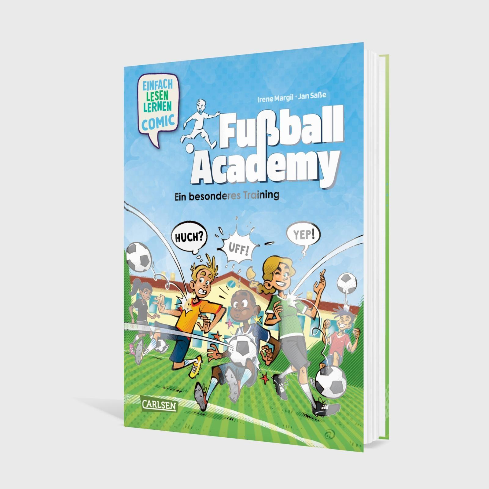 Beispielinhalt (Bild) Erstleser Kindercomic: Fußball Academy: Ein besonderes Training