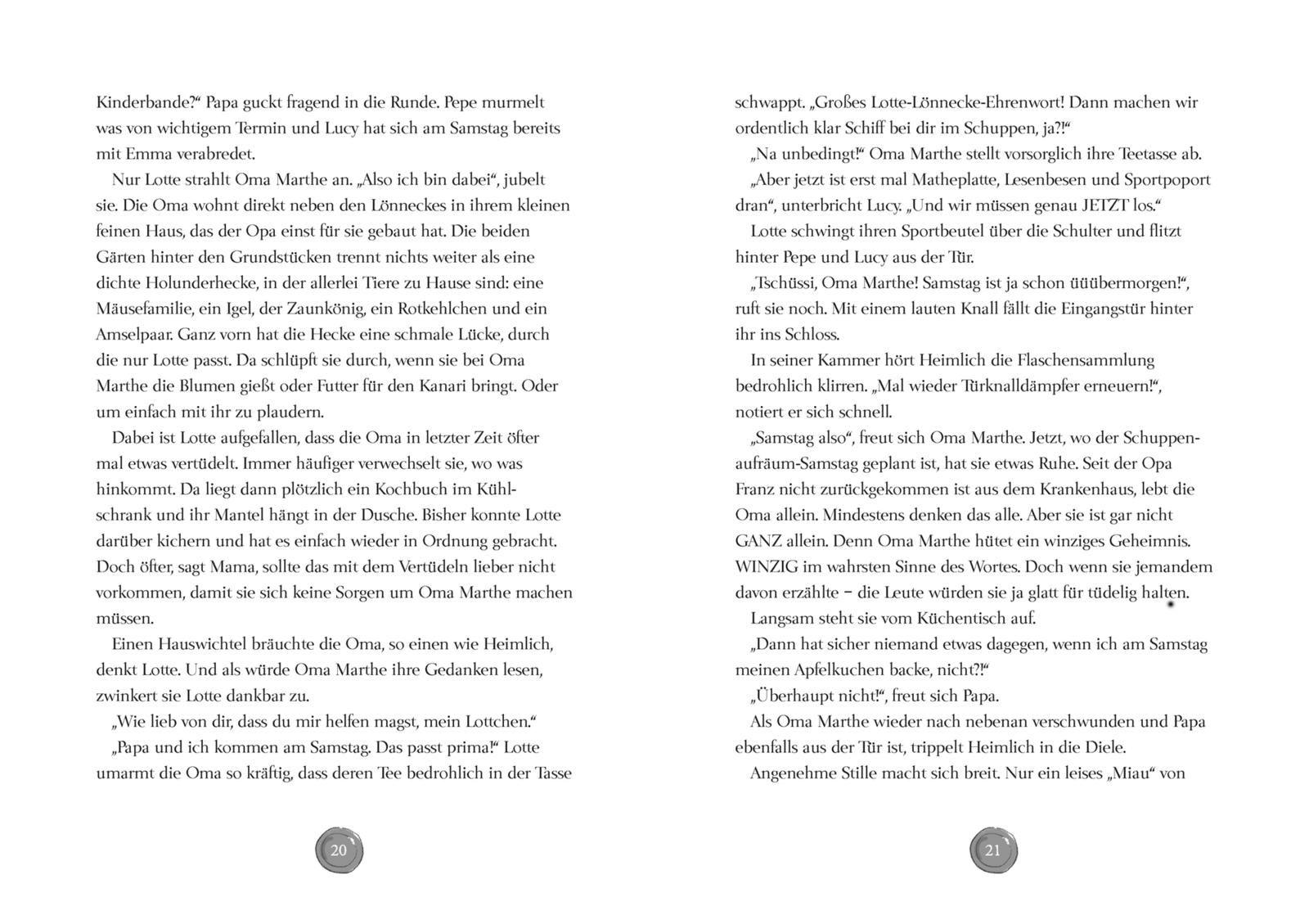 Beispielinhalt (Bild) Der kleine Herr Heimlich hat Großes vor