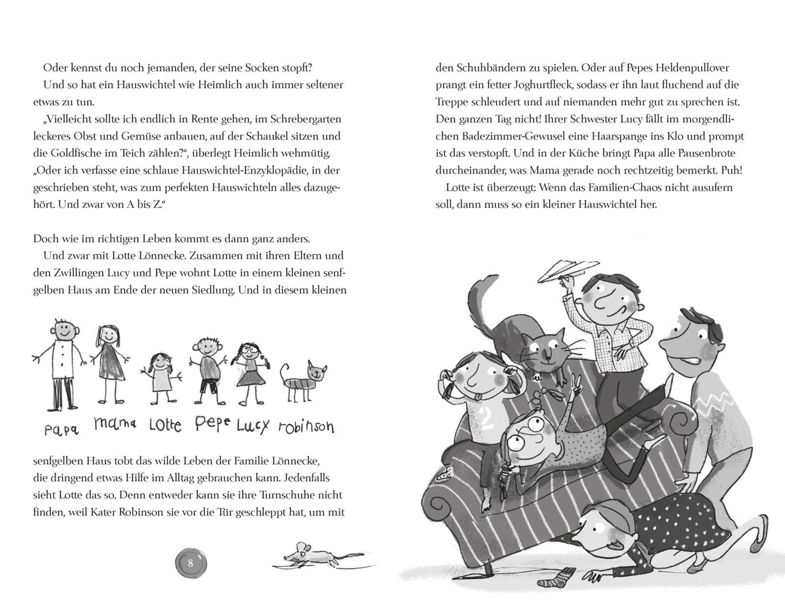 Beispielinhalt (Bild) Der kleine Herr Heimlich hat Großes vor