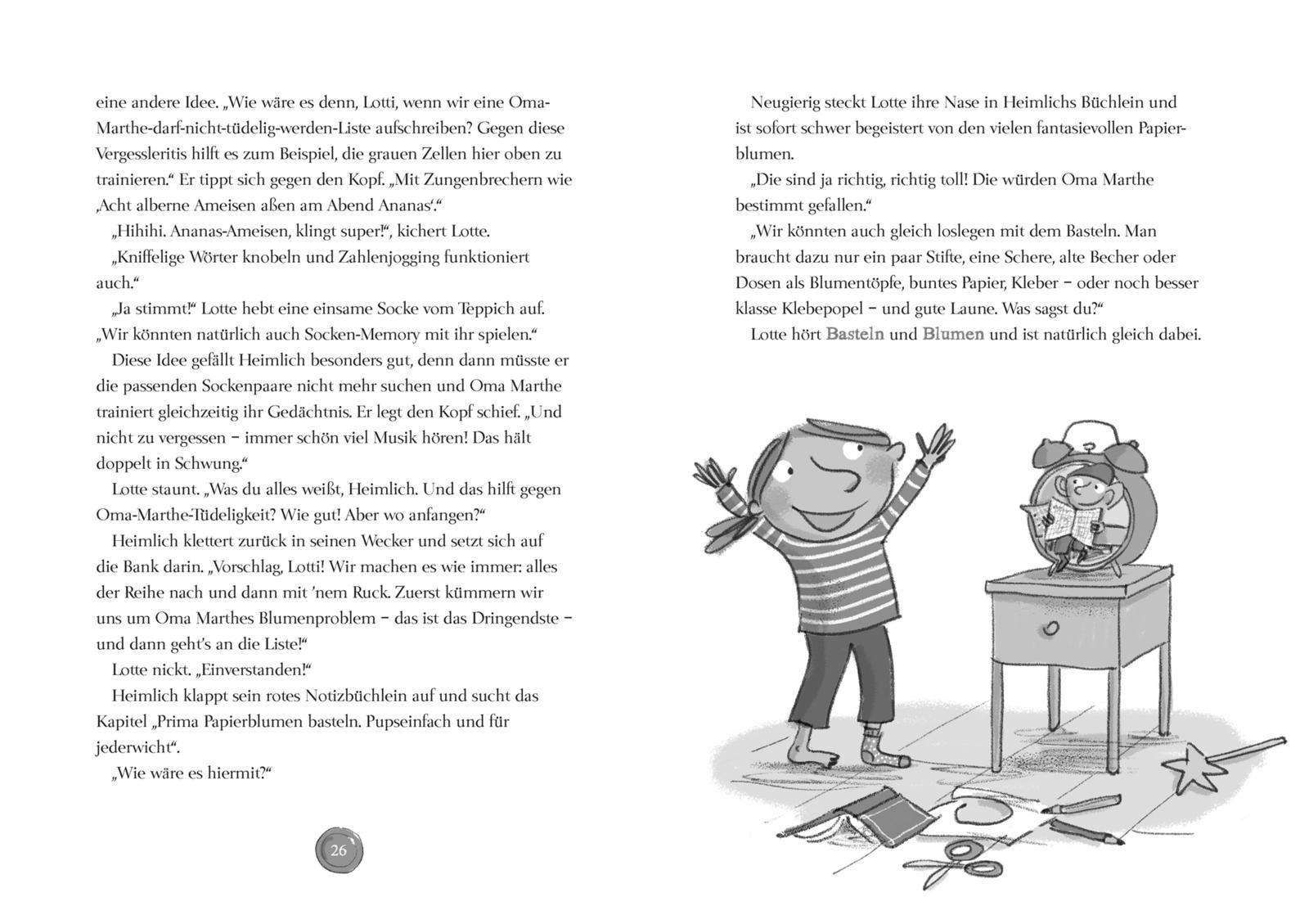 Beispielinhalt (Bild) Der kleine Herr Heimlich hat Großes vor