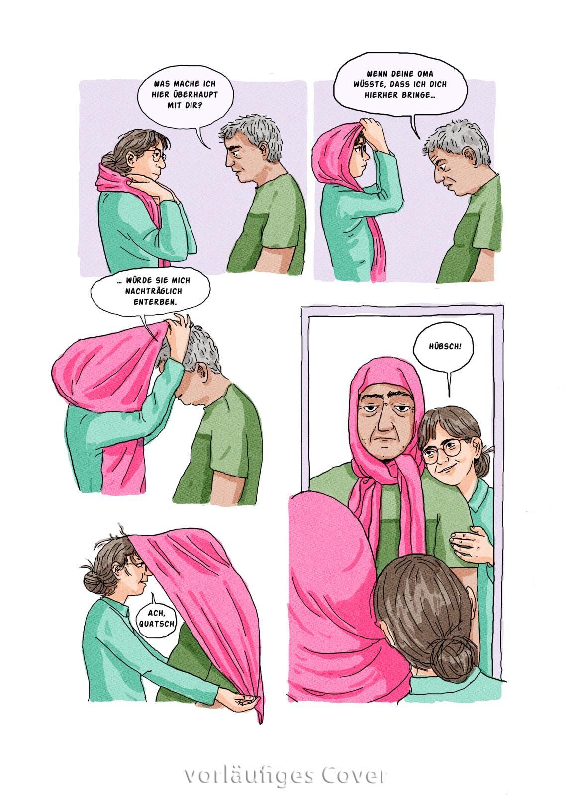 Beispielinhalt (Bild) Wind in meinem Kopftuch