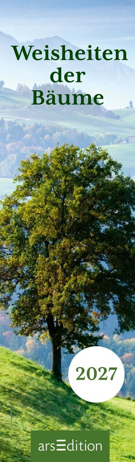 Beispielinhalt (Bild) Lesezeichenkalender Weisheiten der Bäume 2027