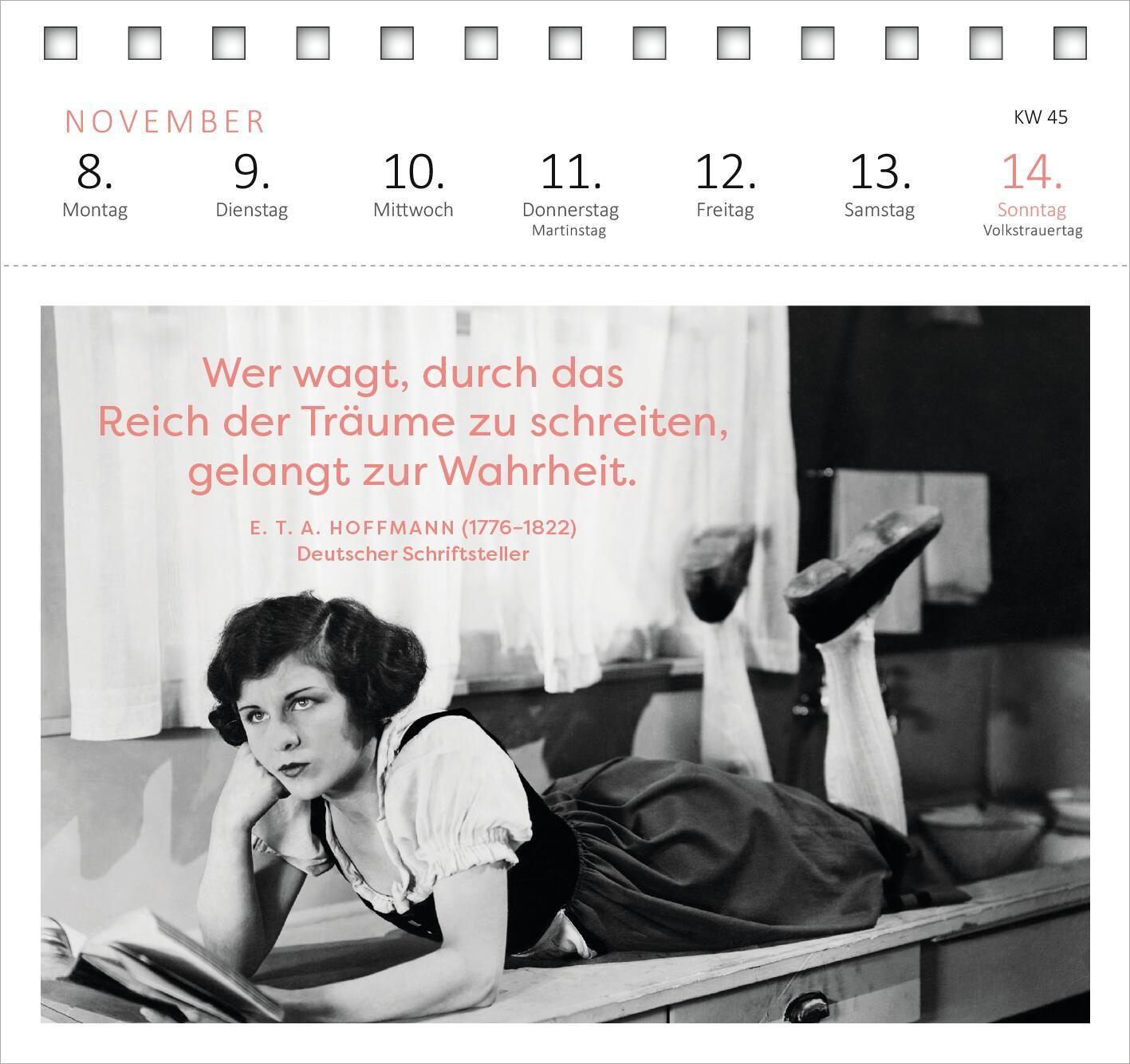 Beispielinhalt (Bild) Postkartenkalender Der Literaturkalender 2027