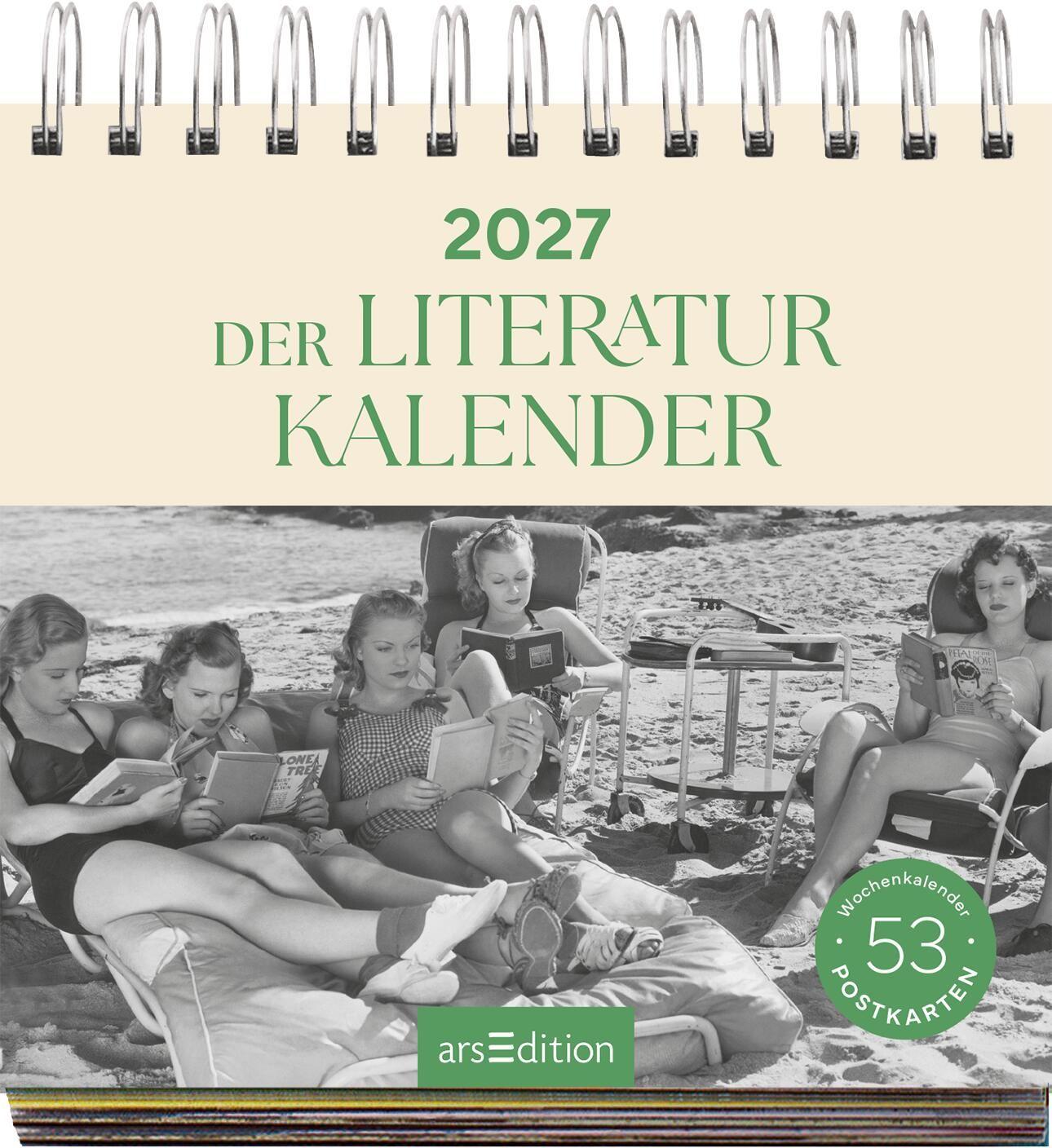 Beispielinhalt (Bild) Postkartenkalender Der Literaturkalender 2027