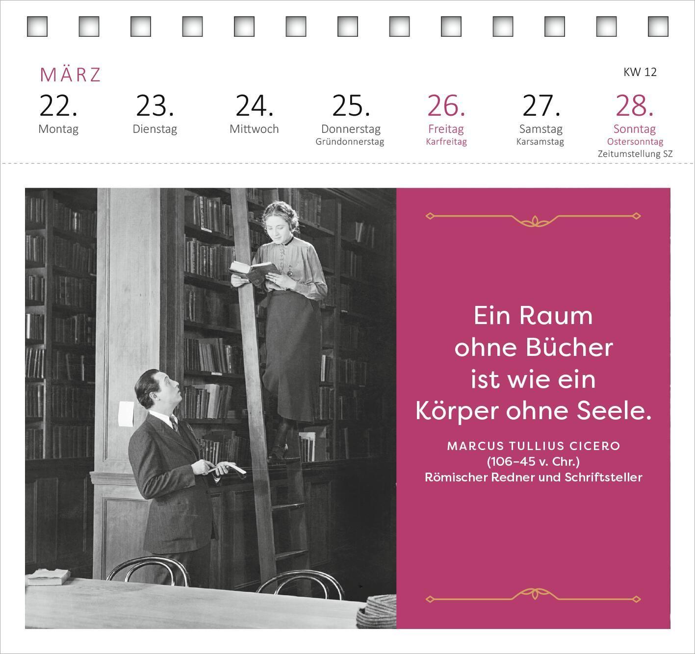 Beispielinhalt (Bild) Postkartenkalender Der Literaturkalender 2027