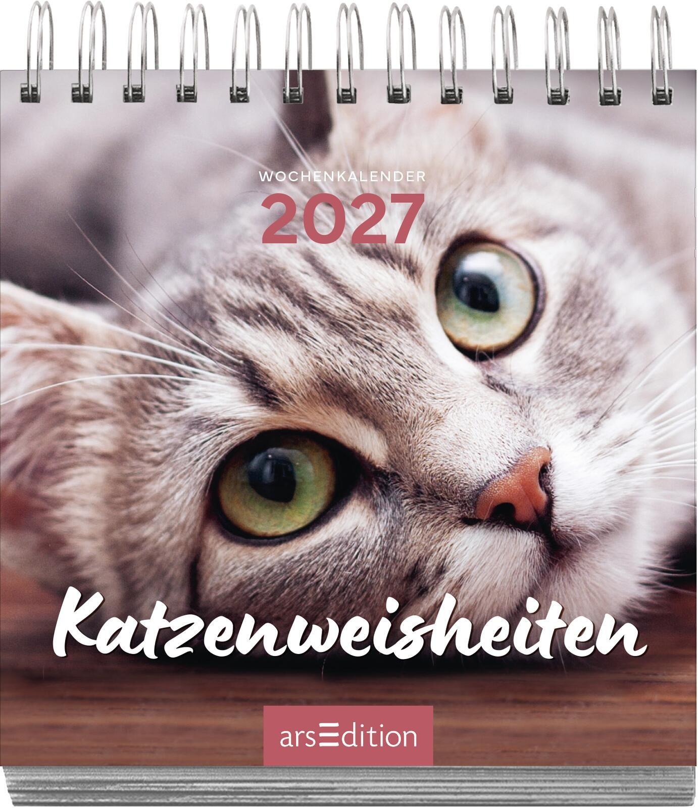 Beispielinhalt (Bild) Mini-Wochenkalender Katzenweisheiten 2027