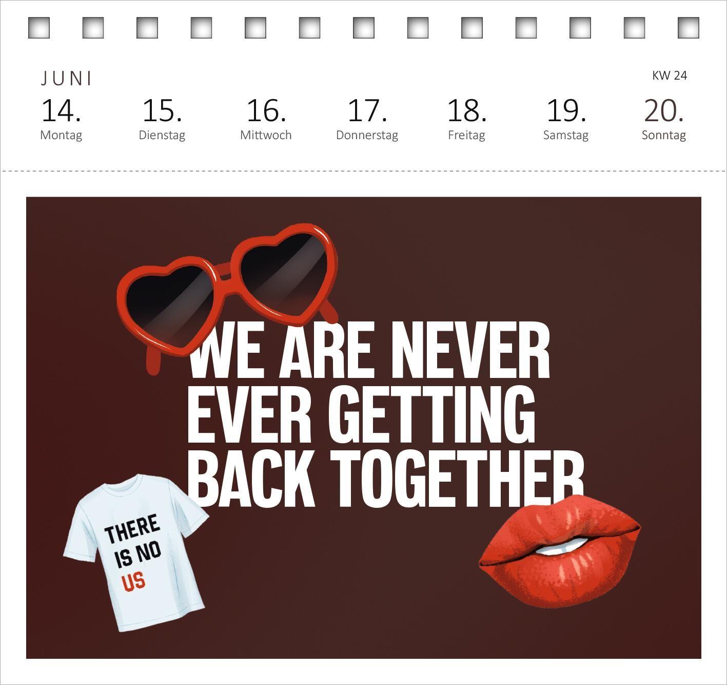 Beispielinhalt (Bild) Postkartenkalender 365 Tage mit Taylor Swift 2027